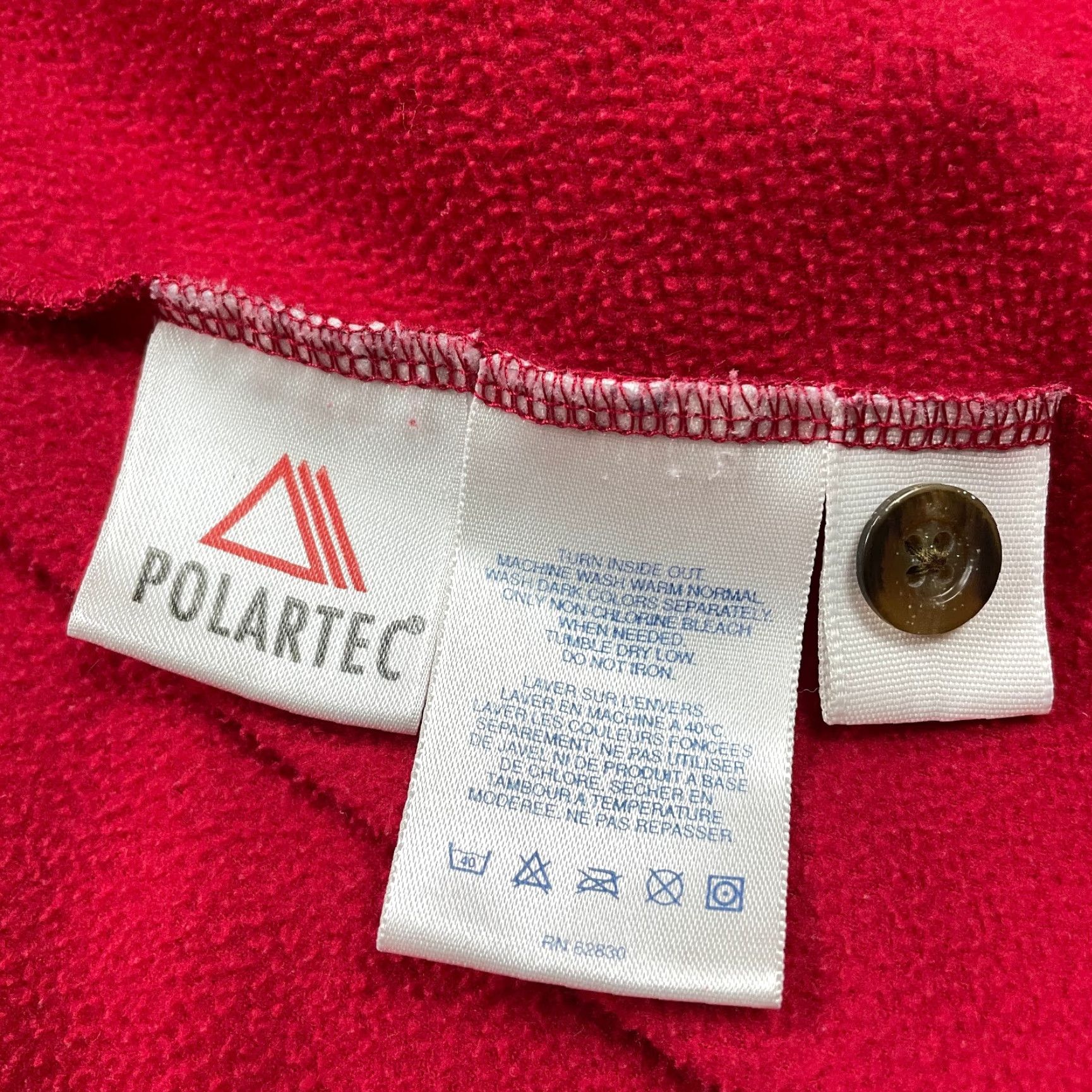 Lands' End Lands' End Fleece Jacket Womens Medium 10-12 Red Casual Outdoor Button Up Collared Size M / US 6-8 / IT 42-44 - 7 Thumbnail