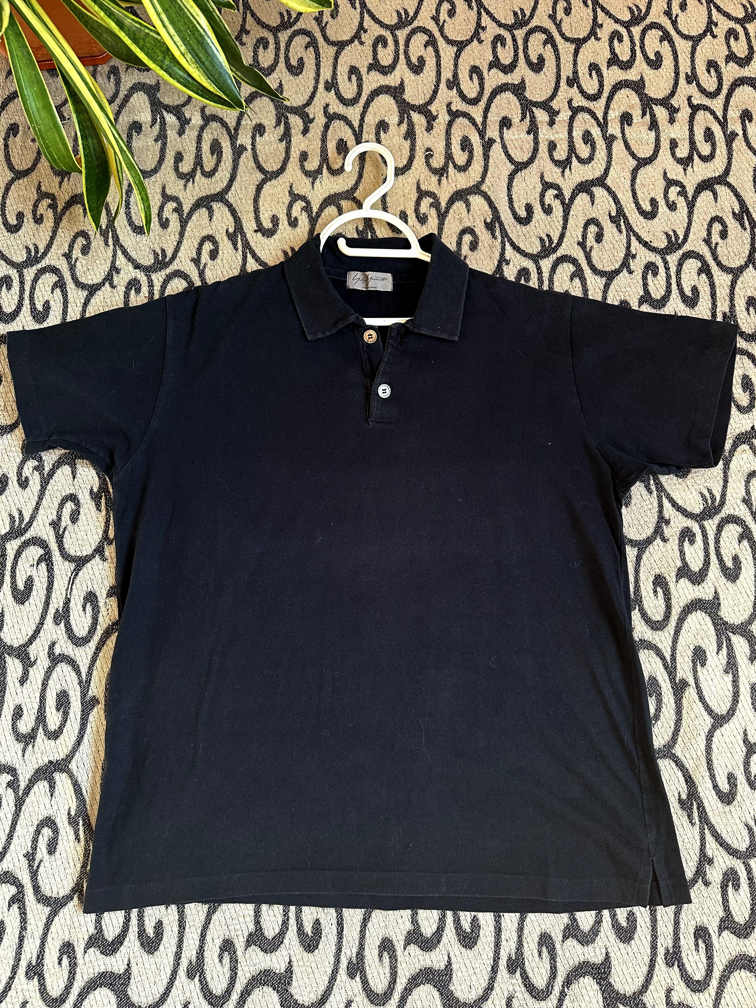 Japanese Brand × Yohji Yamamoto Vintage 90s Yohji Yamamoto Blue Polo Archival Clothing Italy Size US M / EU 48-50 / 2 - 4 Thumbnail