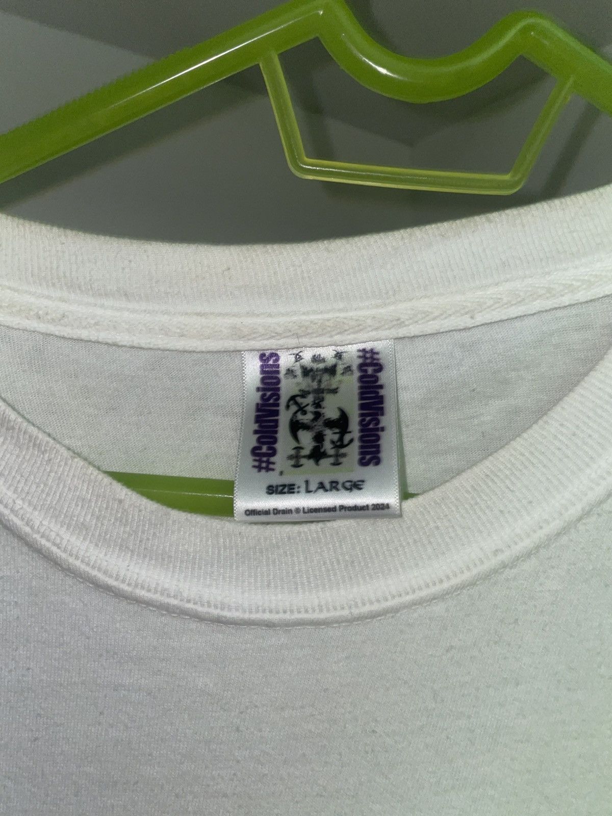 Drain Gang × Sad Boys Bladee Cold visions White Tee Size US L / EU 52-54 / 3 - 3 Thumbnail