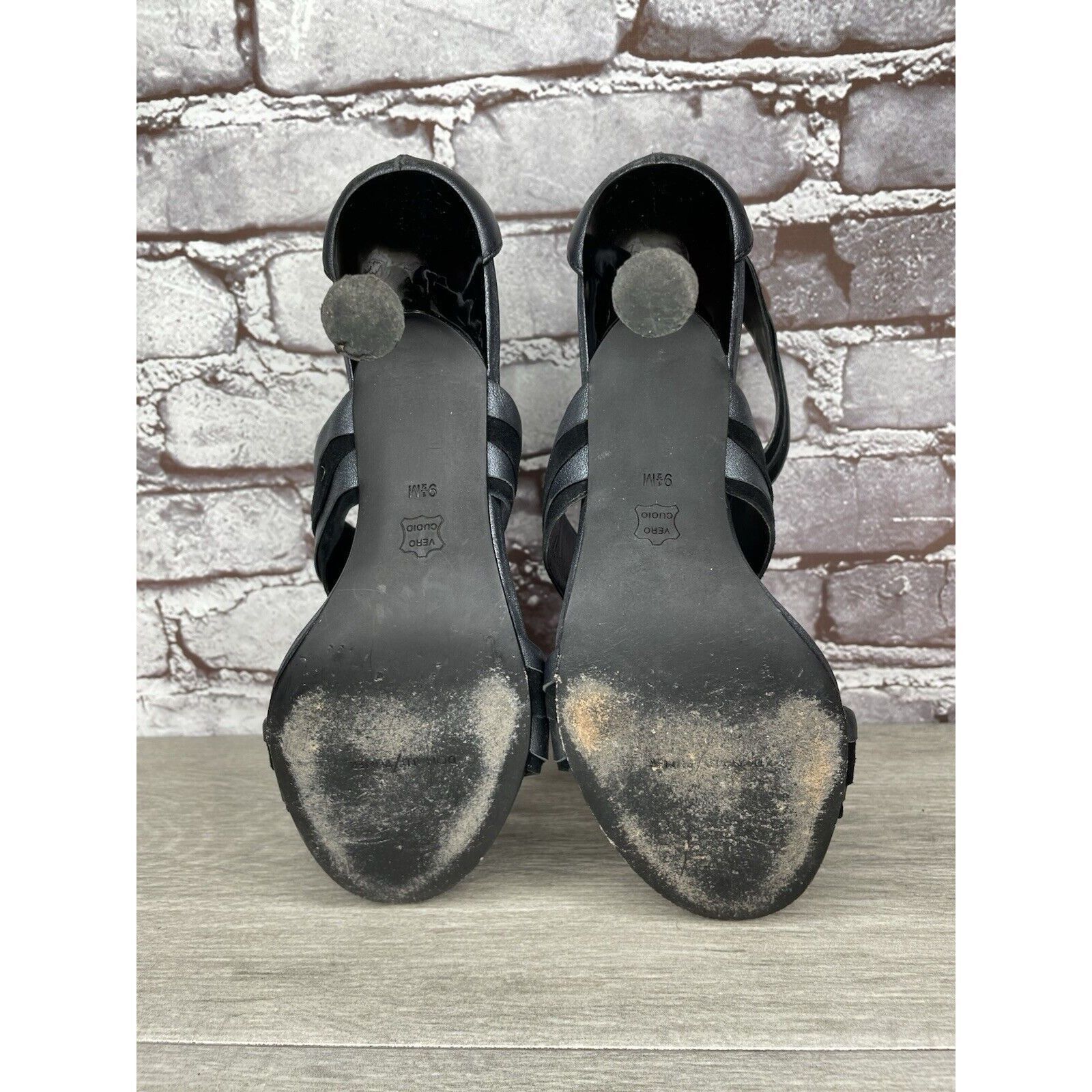 Donald Pliner Donald Pliner Neav Black Suede Shimmer Ankle Strap Heels Wom Size US 9.5 / IT 39.5 - 6 Thumbnail