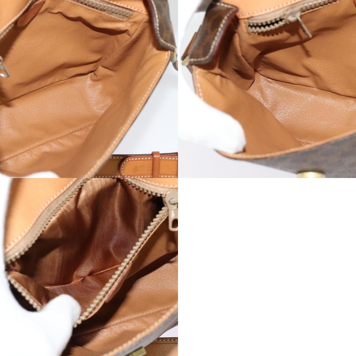 Celine CELINE Macadam Canvas Shoulder Bag Pvc Brown Gold Size ONE SIZE - 12 Thumbnail