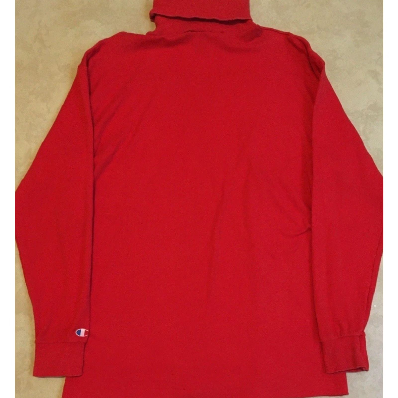 Champion VINTAGE Champion Turtleneck Shirt L USA Track Sports Surf Skate Grunge 80s 90s Men Red Blue Graphic Tee N/A Size US L / EU 52-54 / 3 - 4 Thumbnail
