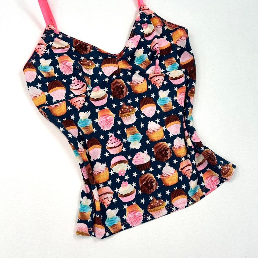 Vintage y2k euro blue cupcake and star print tank top Size M / US 6-8 / IT 42-44 - 5 Thumbnail