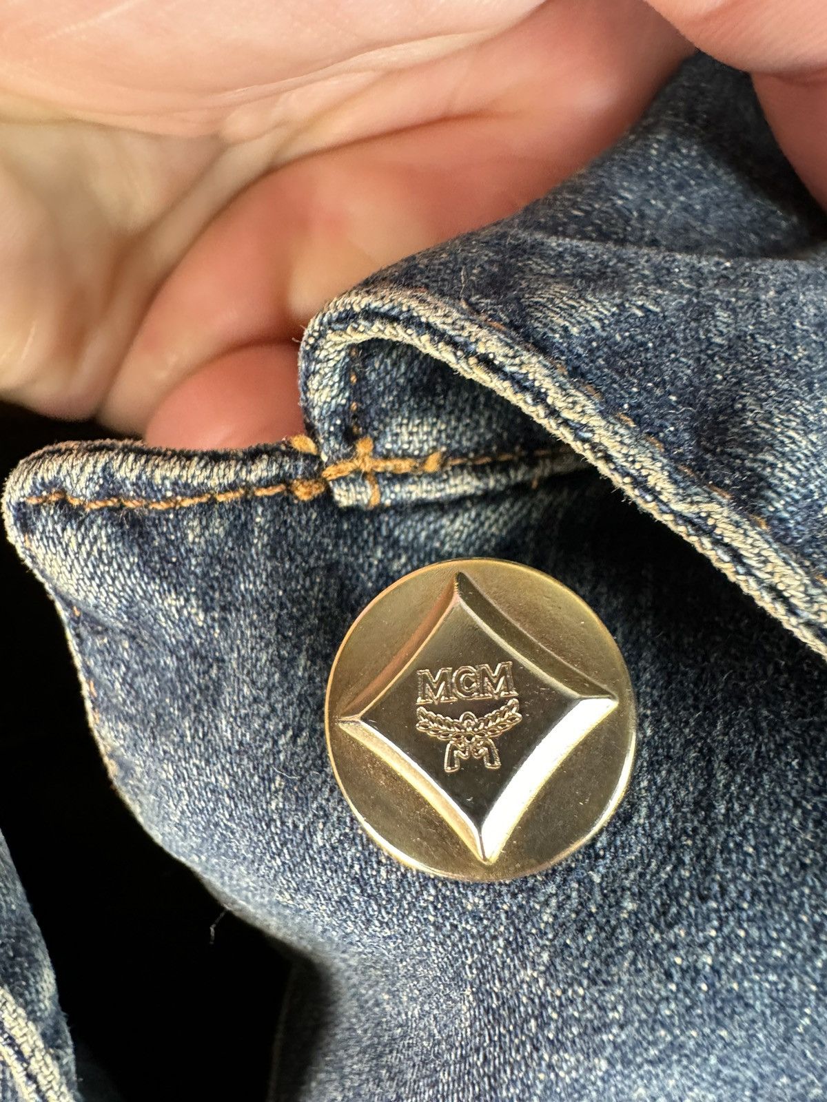 MCM MCM vintage Denim Logo Jacket Size L / US 10 / IT 46 - 4 Thumbnail