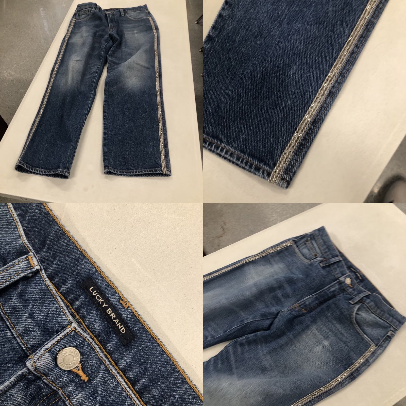 Lucky Brand Lucky Brand Med Wash Mid-Rise Straight Leg Denim Jeans Womens Size 4/27 Bling Size 27" / US 4 / IT 40 - 8 Thumbnail