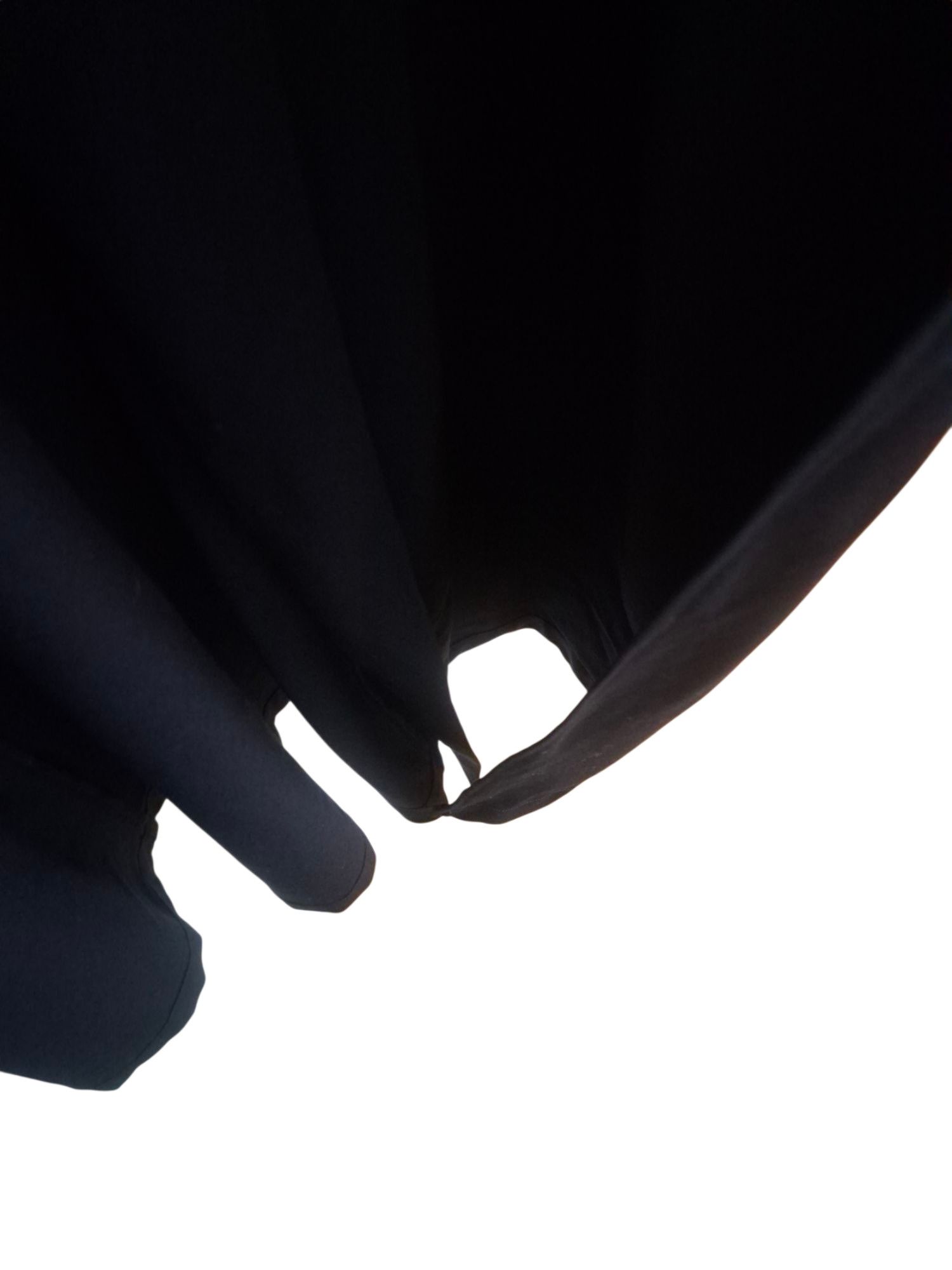 Yohji Yamamoto 90s Yohji Yamamoto Femme Dark Navy Wool Gabardine Drape Coat Size S / US 4 / IT 40 - 10 Thumbnail