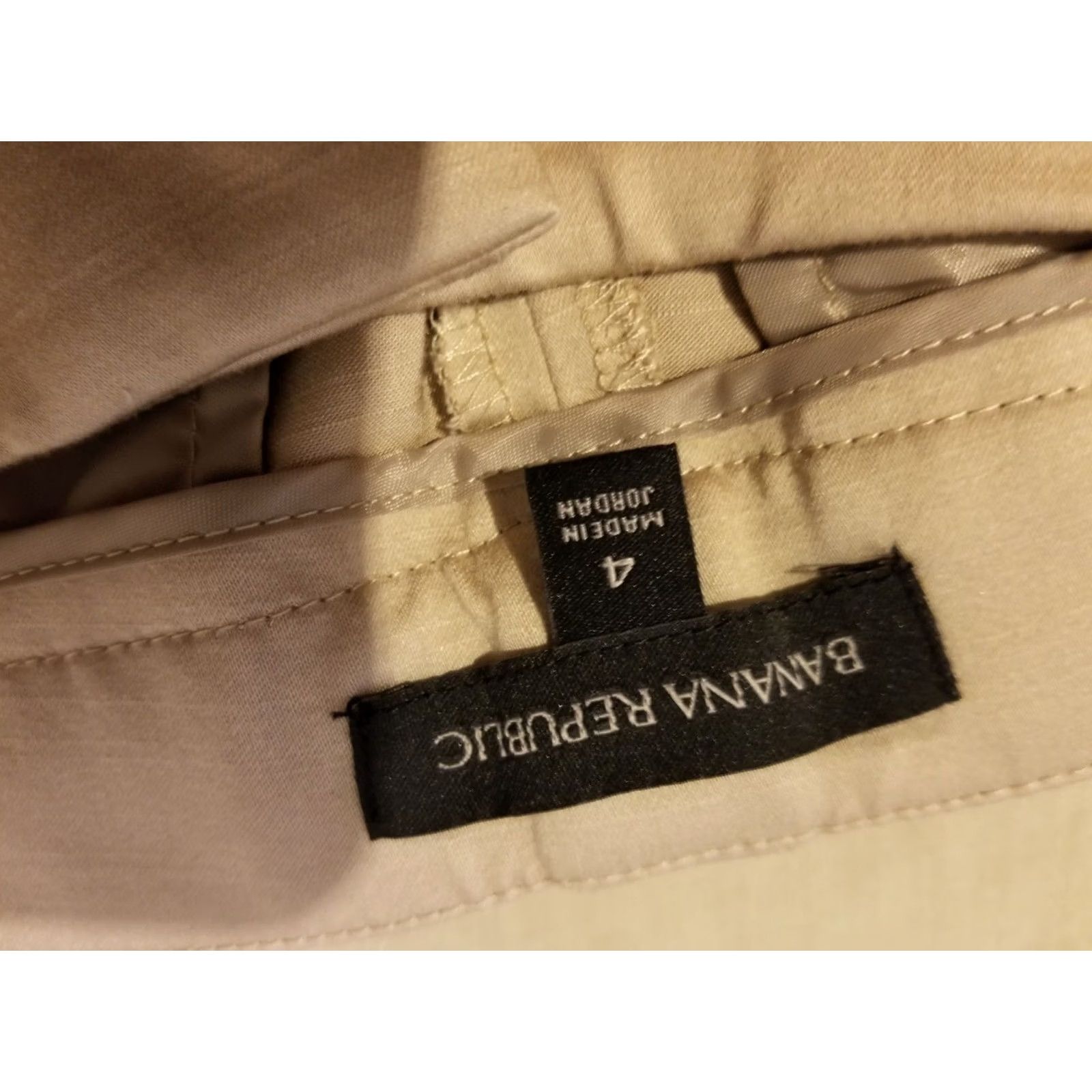 Banana Republic Womens Banana Republic Dress Pants 4 Khaki Beige Slack Trouser Slacks Pants Dress Beige Womens 4 Banana Republic Size 27" / US 4 / IT 40 - 5 Thumbnail