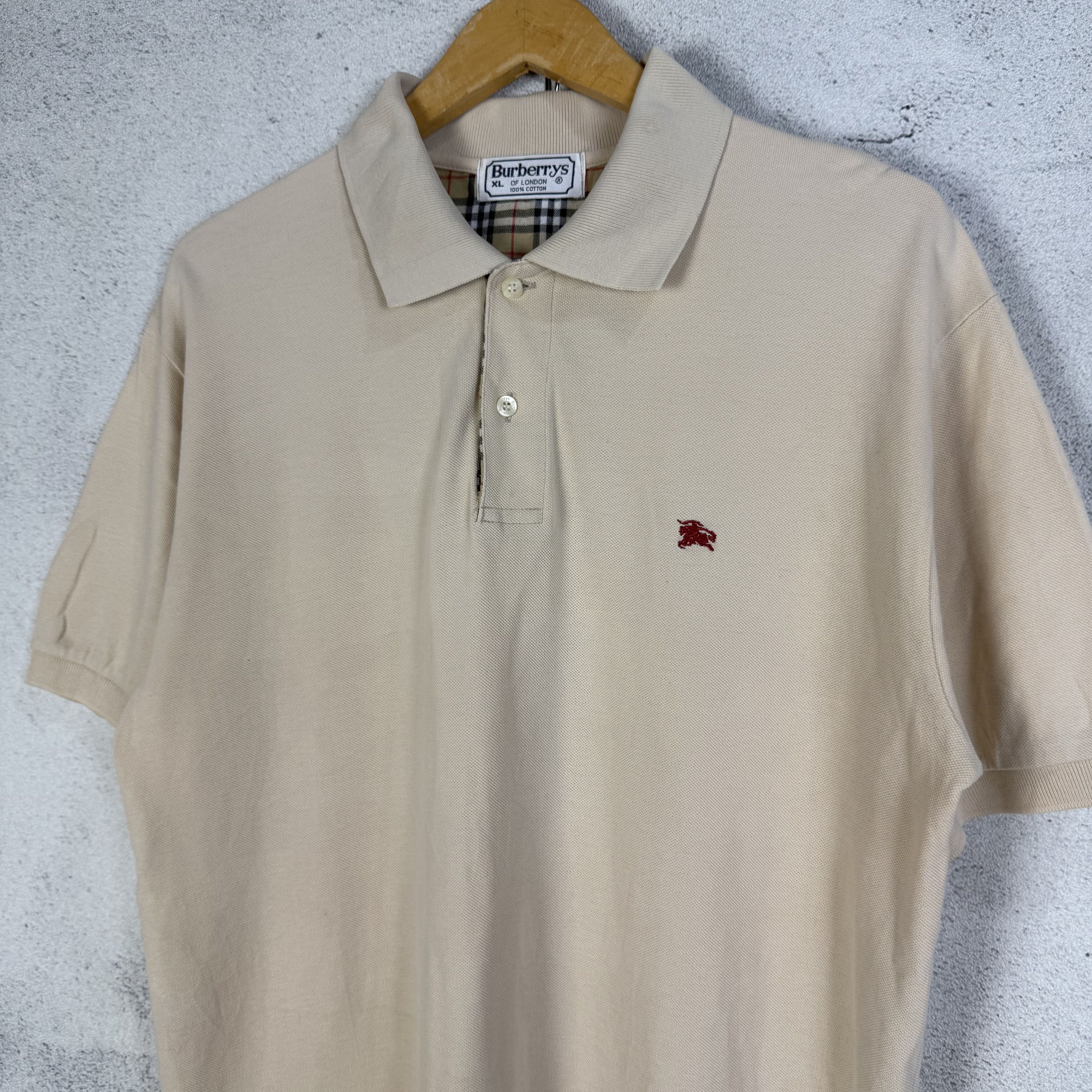 Burberry Vintage Burberry Polo Shirt Size US XL / EU 56 / 4 - 2 Thumbnail