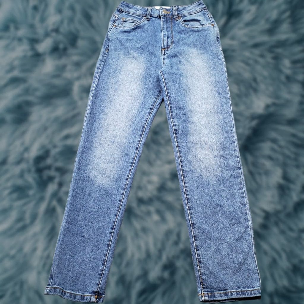 Cotton On Cotton On Womens 4 Jeans Main Mom Straight Denim Stretch Blue 5-Pocket Regular Inseam 26.5" Light Wash Vintage: No Size 27" / US 4 / IT 40 - 1 Thumbnail