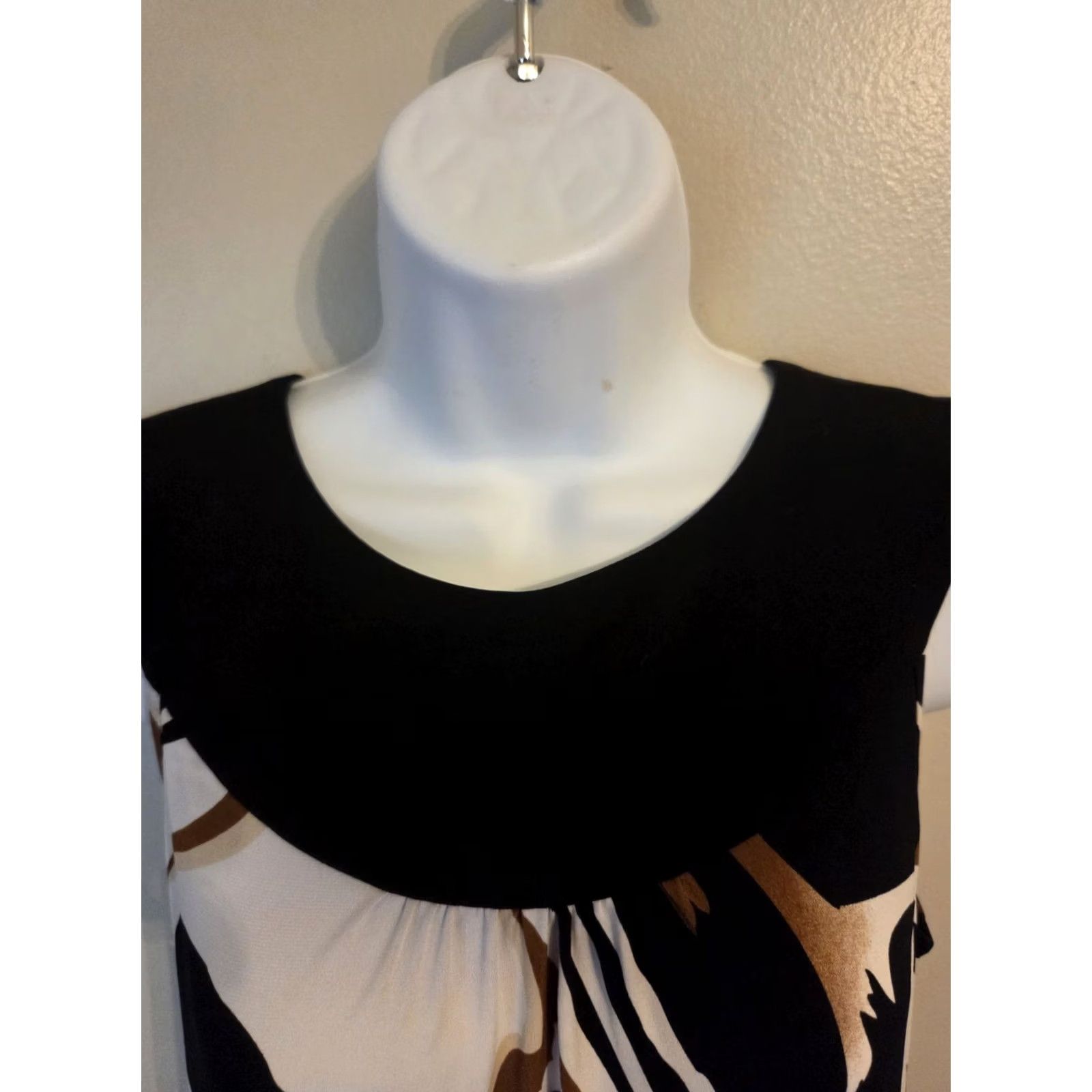 Vintage Cache Womens Sleeveless Geometric Dress Black/Multi Size 4 Above Knee Pockets Size S / US 4 / IT 40 - 2 Thumbnail