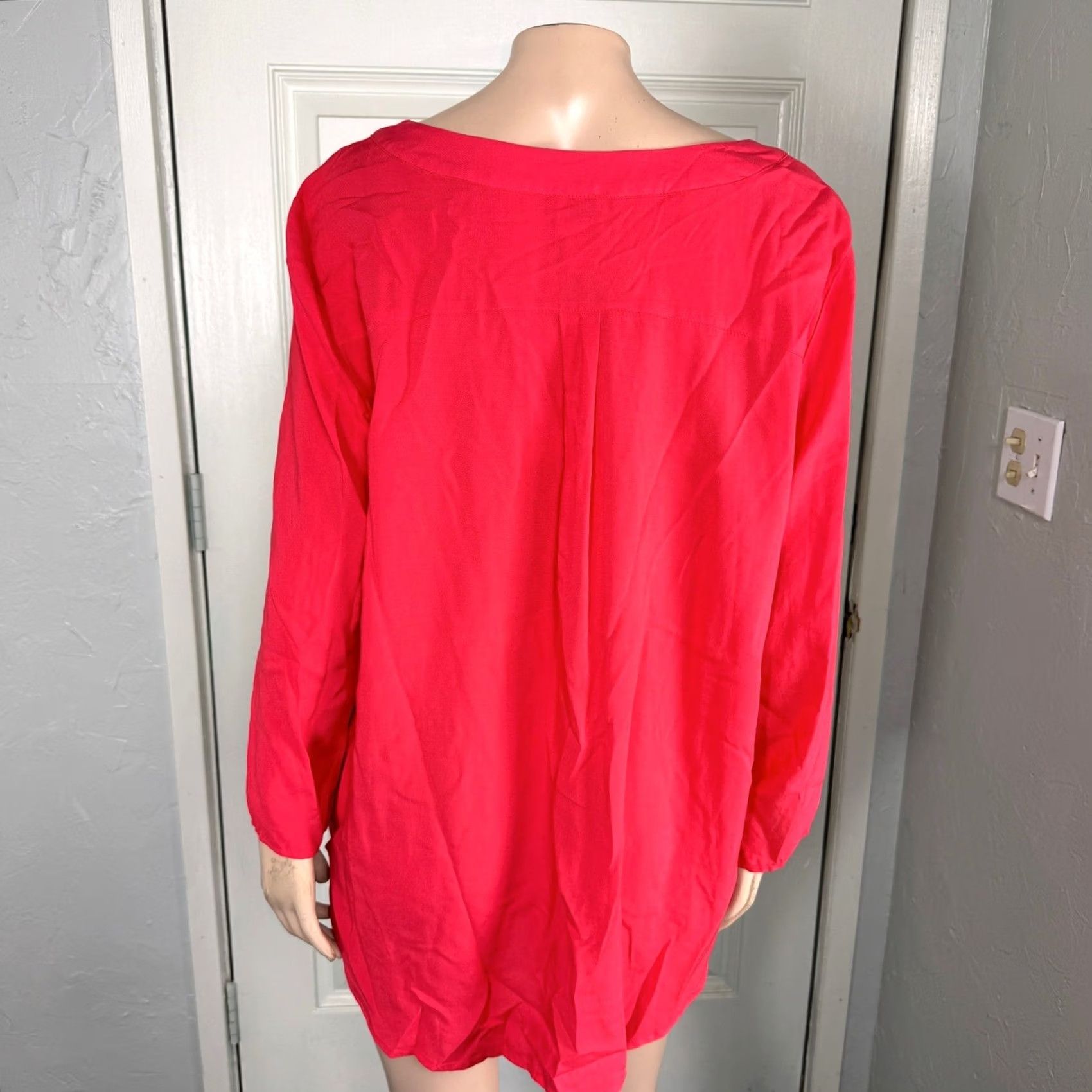 Vintage Chico's Shirt Blouse Viscose Pink Lace Button 3/4 Sleeve XL Women Casual Business Shirt Top Blouse Size XL / US 12-14 / IT 48-50 - 4 Thumbnail