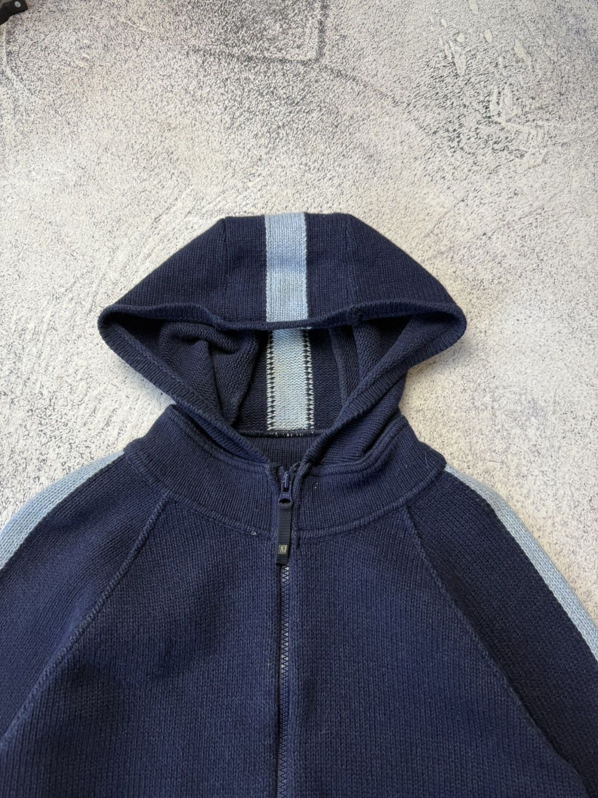 Armani Vintage Armani Jeans Knitwear Hoodie Y2K big Logo Size US L / EU 52-54 / 3 - 6 Thumbnail