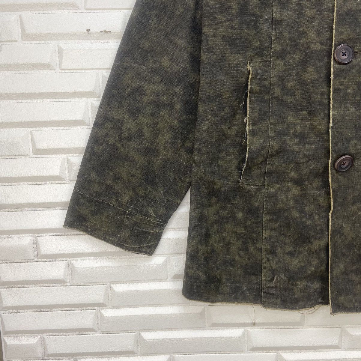 Woolrich Woolen Mills Vtg Woolrich Camouflage Distressed Double Breasted Jacket Size US M / EU 48-50 / 2 - 9 Thumbnail