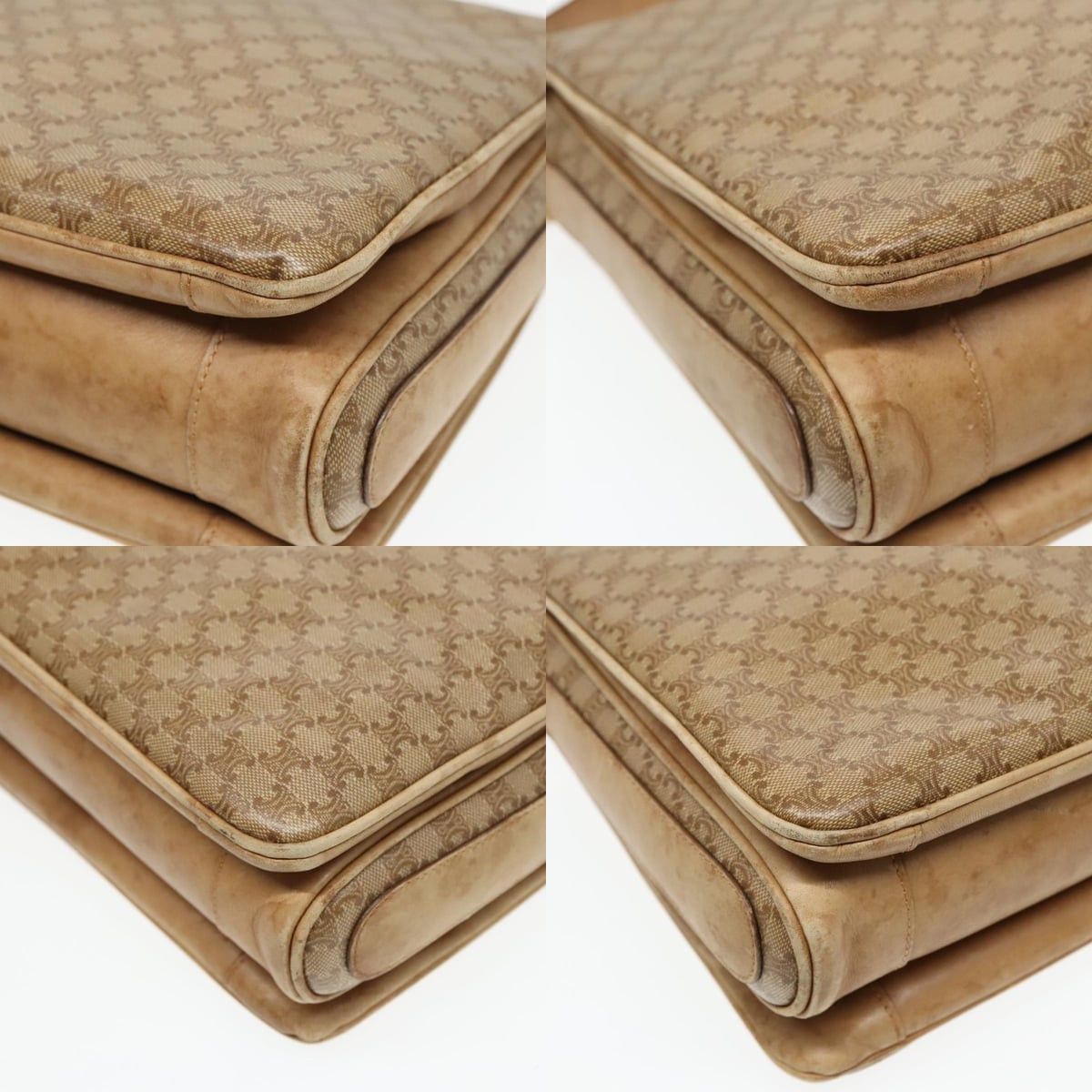 Celine CELINE Macadam Canvas Shoulder Bag Beige Size ONE SIZE - 10 Thumbnail