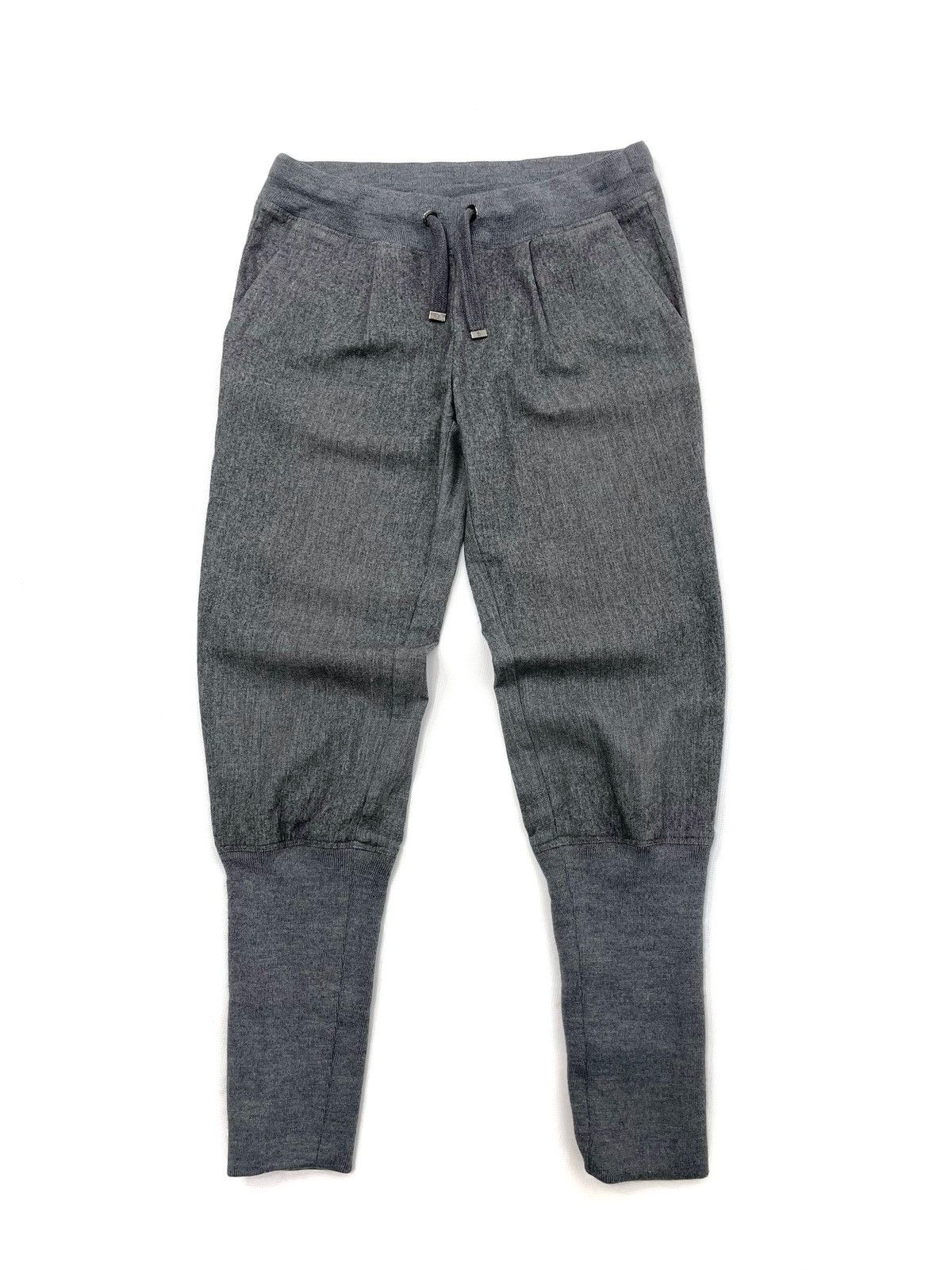 Moncler Moncler 100% Virgin Wool Knit Joggers – Grey – Size IT 40 Size 27" / US 4 / IT 40 - 2 Thumbnail