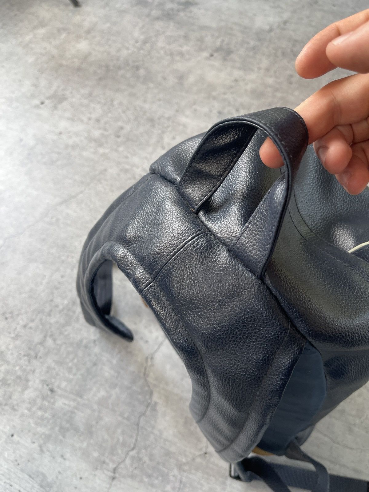 Other Vintage 90s Nike Leather Backpack Double Swoosh Bag Size ONE SIZE - 6 Thumbnail