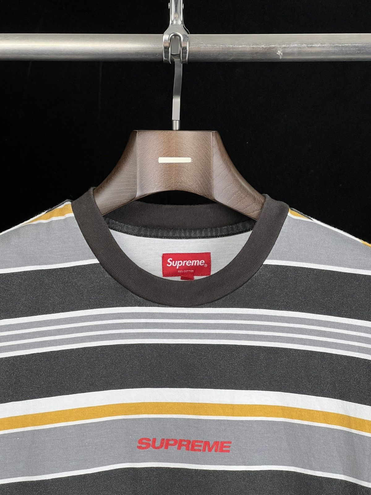 Supreme SUPREME Stripes tee M Size US M / EU 48-50 / 2 - 2 Thumbnail