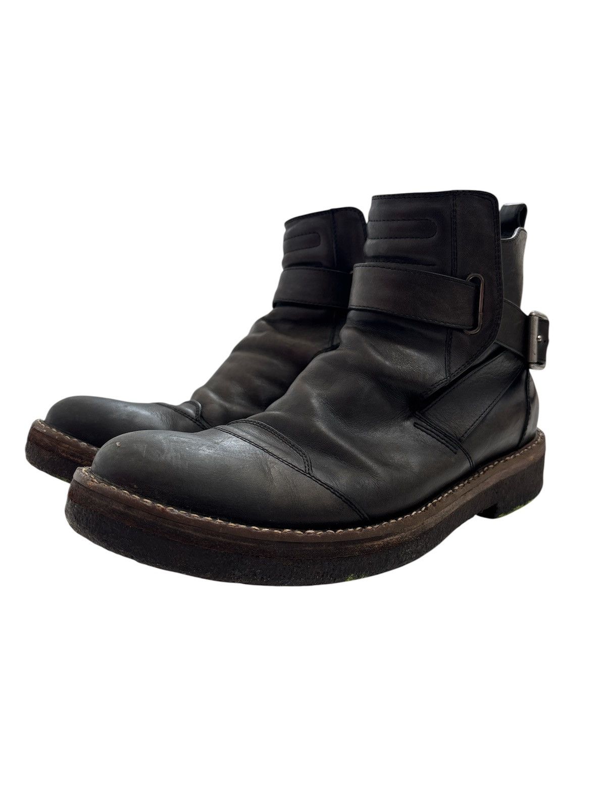 Dries Van Noten Leather Moto Biker Boots Size US 7.5 / EU 40-41 - 1 Thumbnail