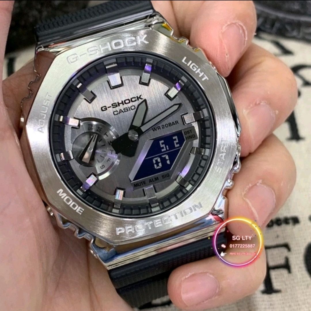 Casio Casio G Shock GM-2100-1A Silver Metal Case ( New) Size ONE SIZE - 3 Thumbnail