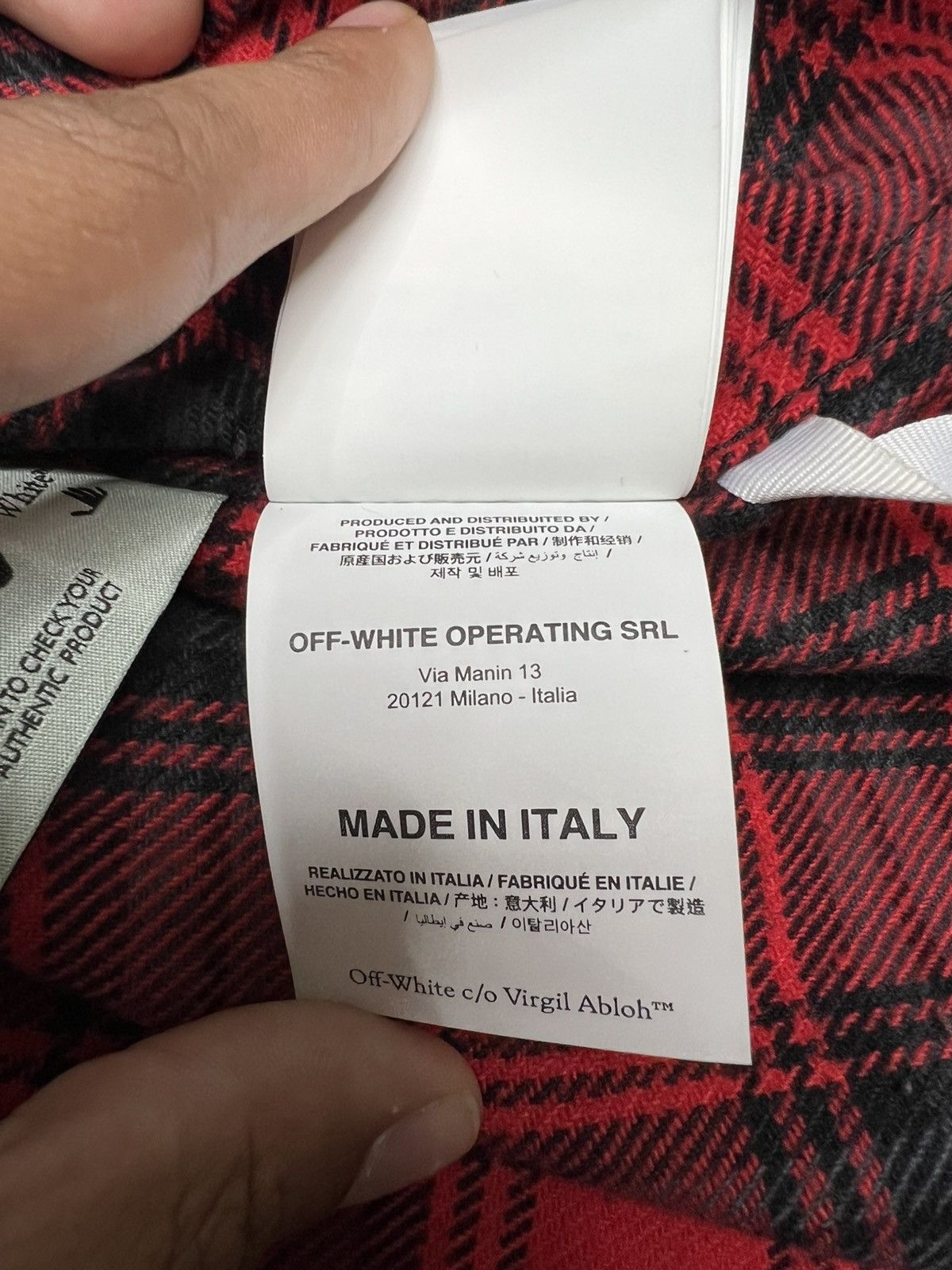 Off-White Off-White Stencil Flannel Check Shirt Size Large Size US L / EU 52-54 / 3 - 12 Thumbnail