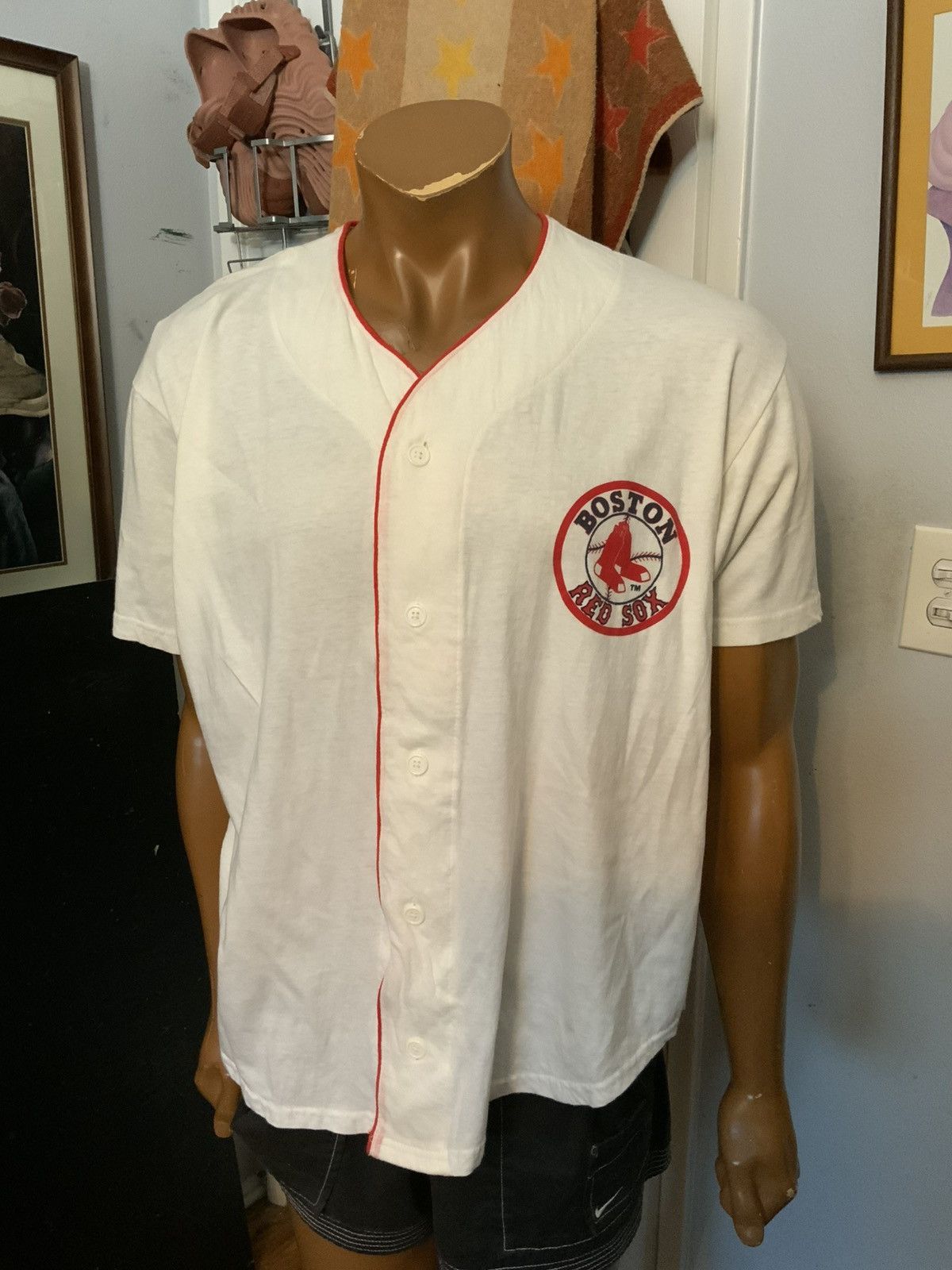 MLB Vintage Boston Red Sox MBNA America MLB Baseball 02 Jersey Size US L / EU 52-54 / 3 - 13 Thumbnail