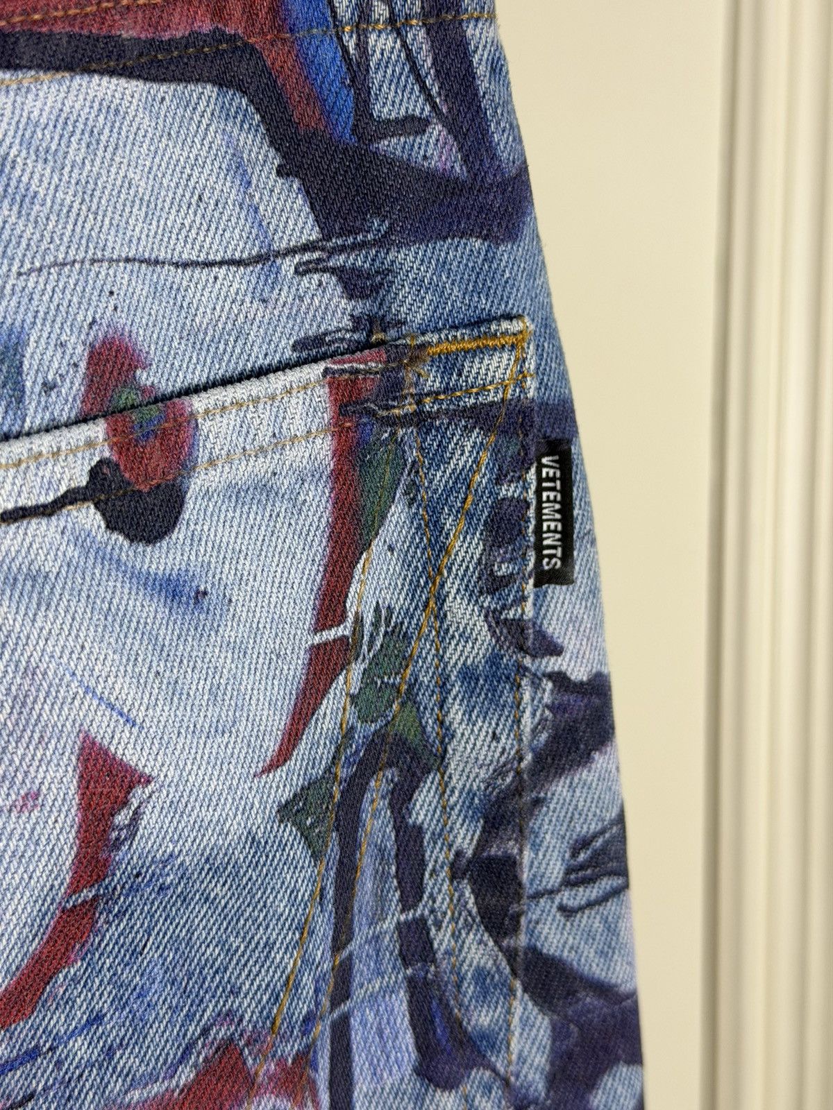 Vetements *RARE* DEMNA GVASALIA RUNWAY GRAFFITI DENIM SLIM FIT Size US 29 - 16 Thumbnail