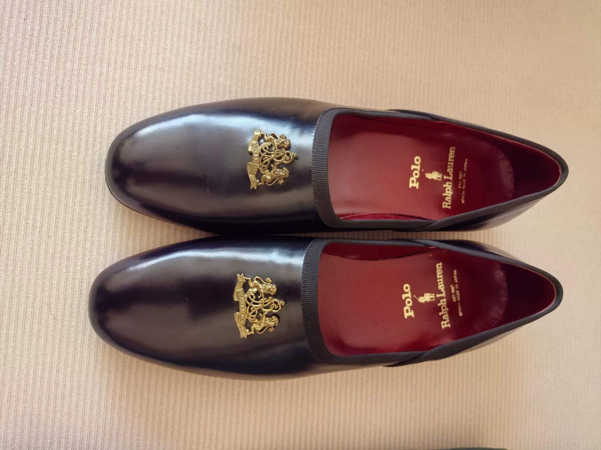 Polo Ralph Lauren Black Leather Loafers by Polo Ralph Lauren Size US 7 / EU 40 - 1 Thumbnail