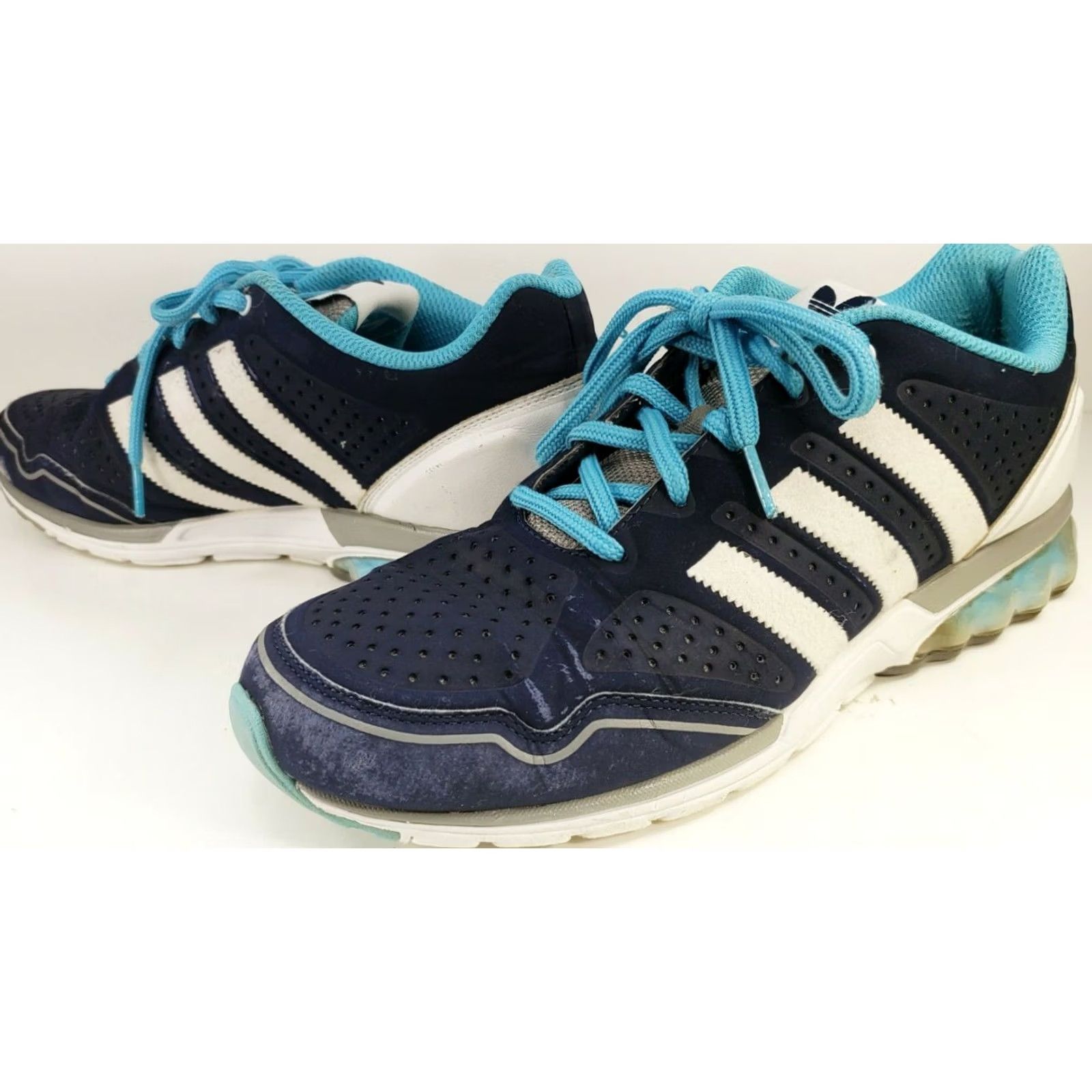 Adidas Adidas Mega SoftCell Sneaker Men's 11.5M Blue White Turquoise G46644 Size US 12 / EU 45 - 2 Thumbnail