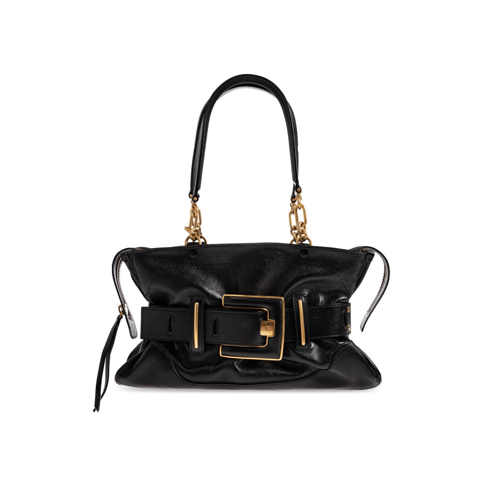 Balmain BALMAIN Anthem Black Leather Shoulder Bag New Size ONE SIZE - 1 Thumbnail