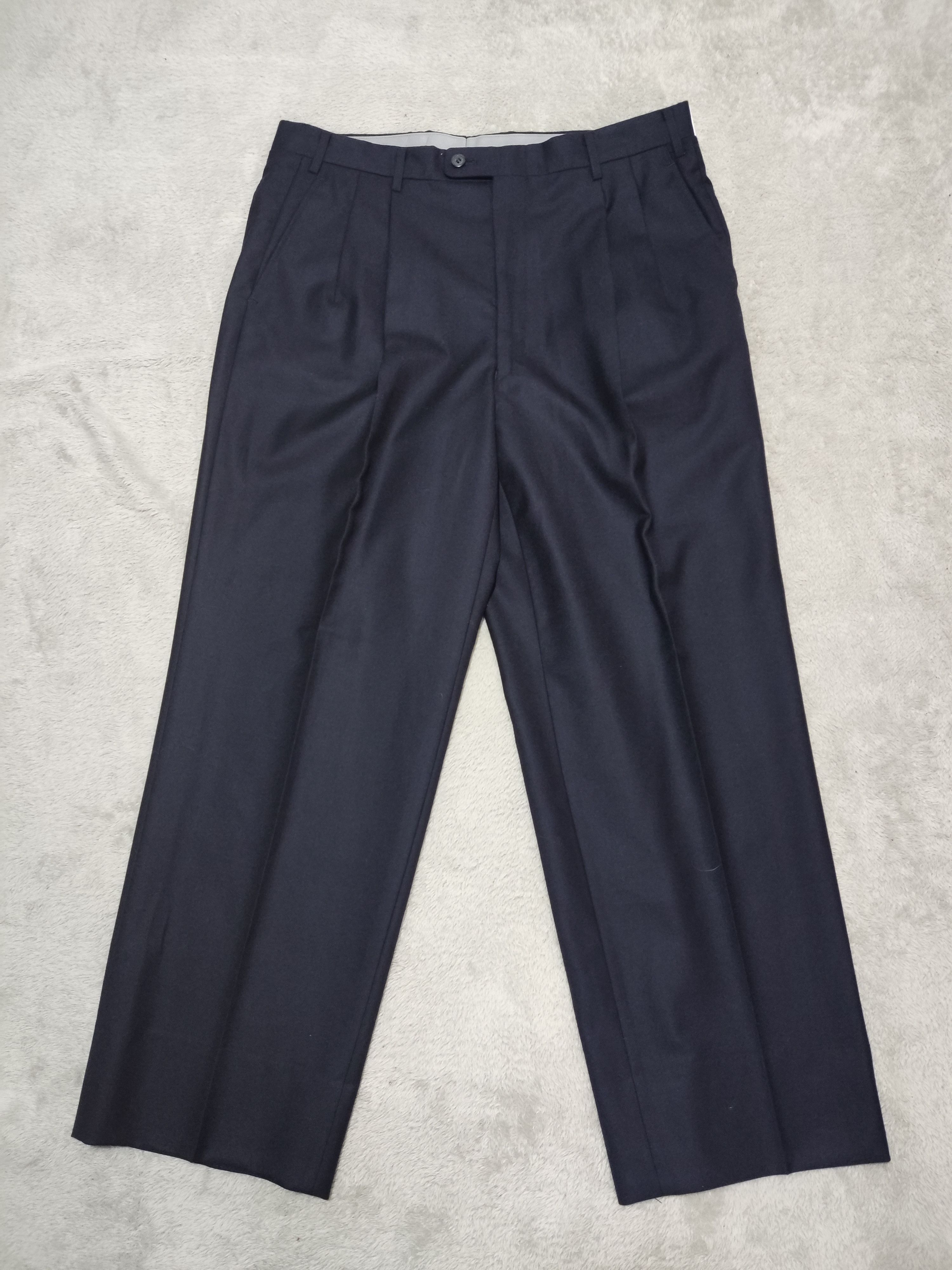 Pierre Cardin VTG Pierre Cardin Paris Deadstock 100% Wool Pleated Trousers Size US 33 - 1 Thumbnail