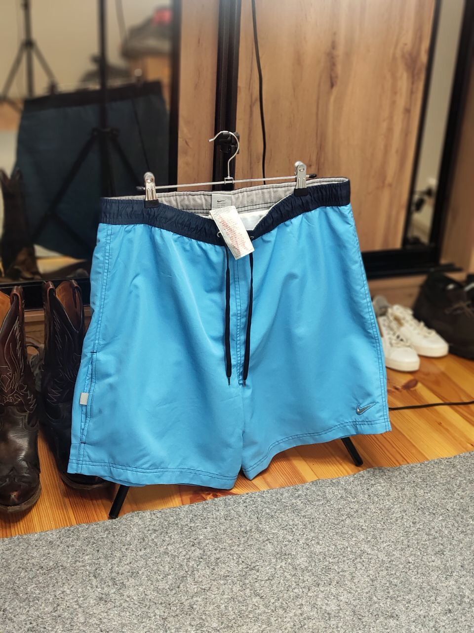 Nike Vintage 90's Nike swoosh Logo Light Casual Shorts Y2K Style Size US 34 / EU 50 - 14 Thumbnail