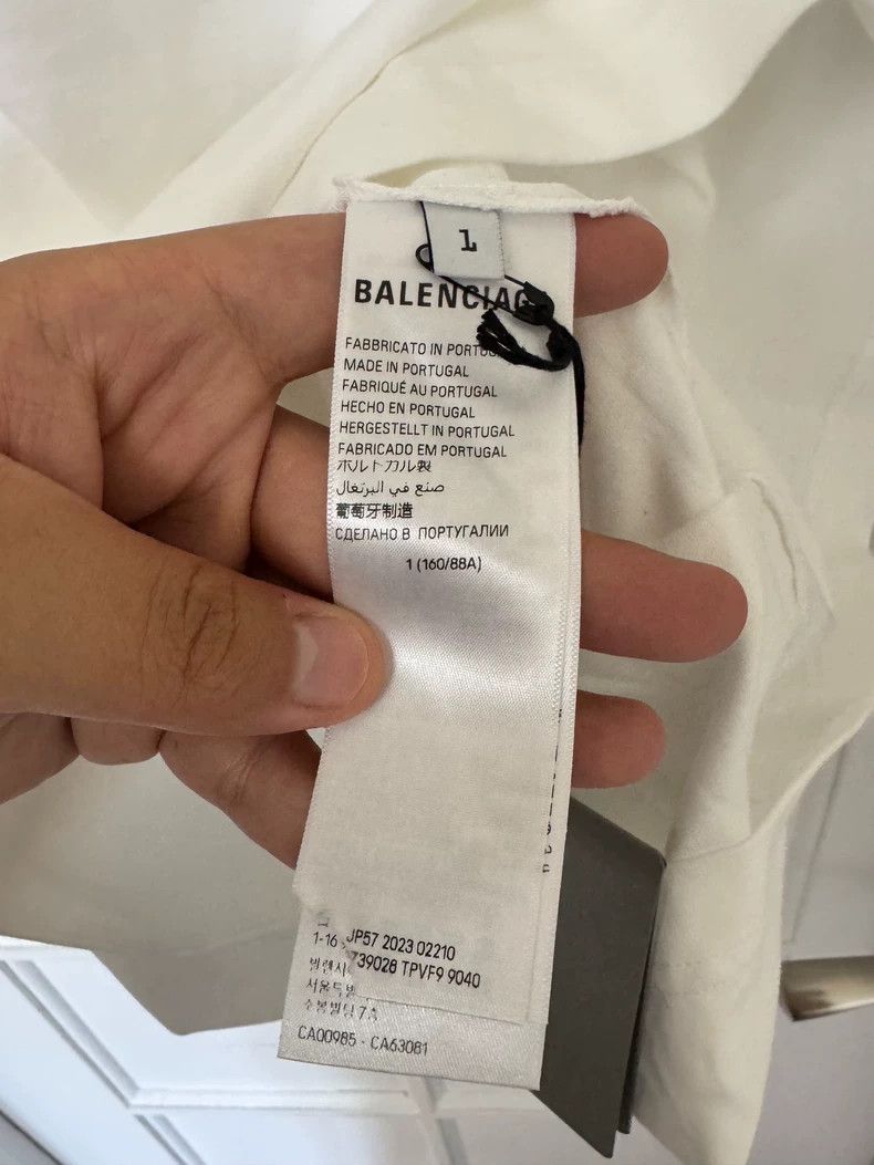 Balenciaga Balenciaga Logo White Short Sleeve Size US L / EU 52-54 / 3 - 5 Thumbnail