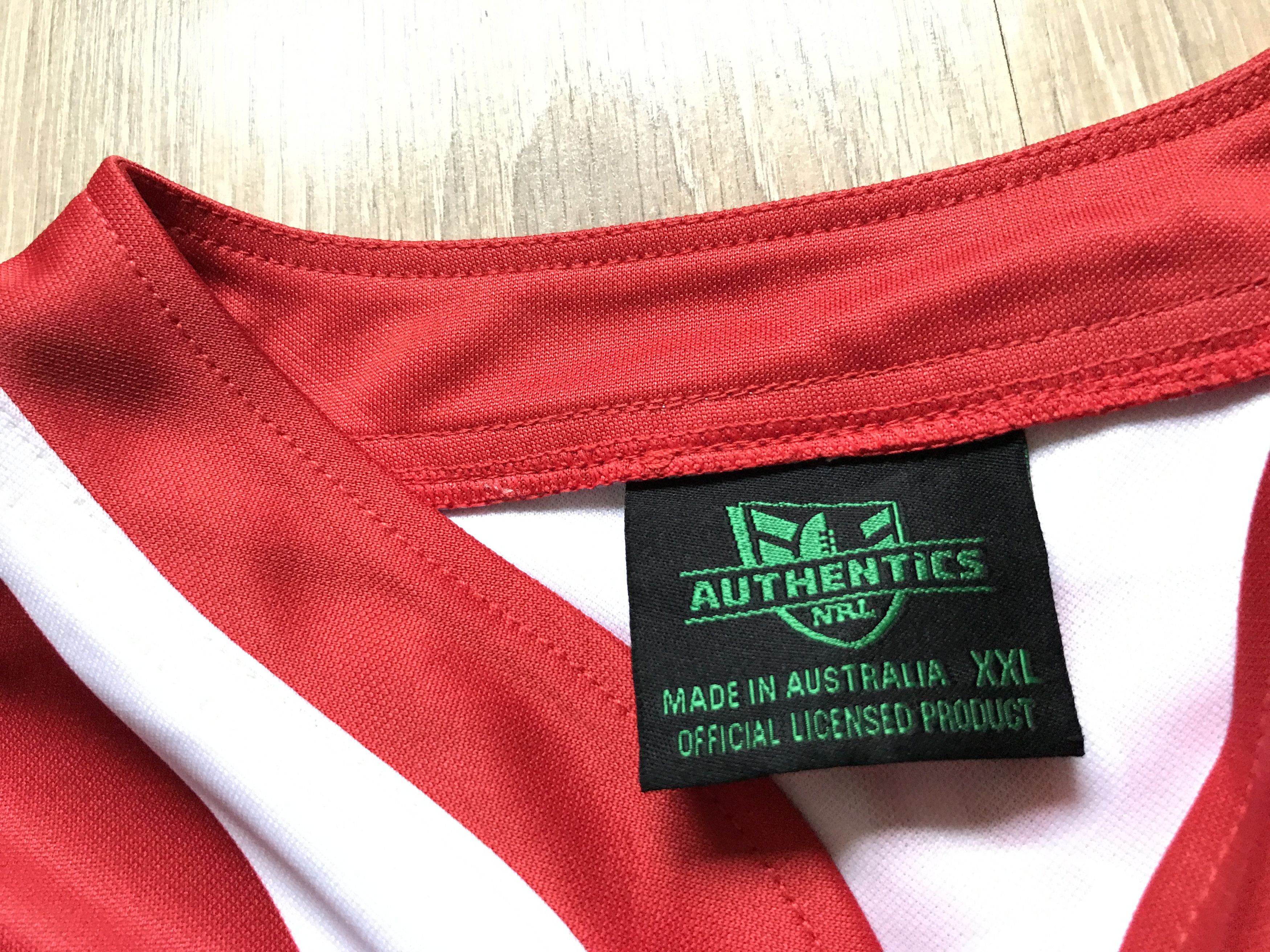 Reebok × Vintage Reebok St.George Illawarra Dragons Home Jersey 2012 NRL Size US XXL / EU 58 / 5 - 8 Thumbnail