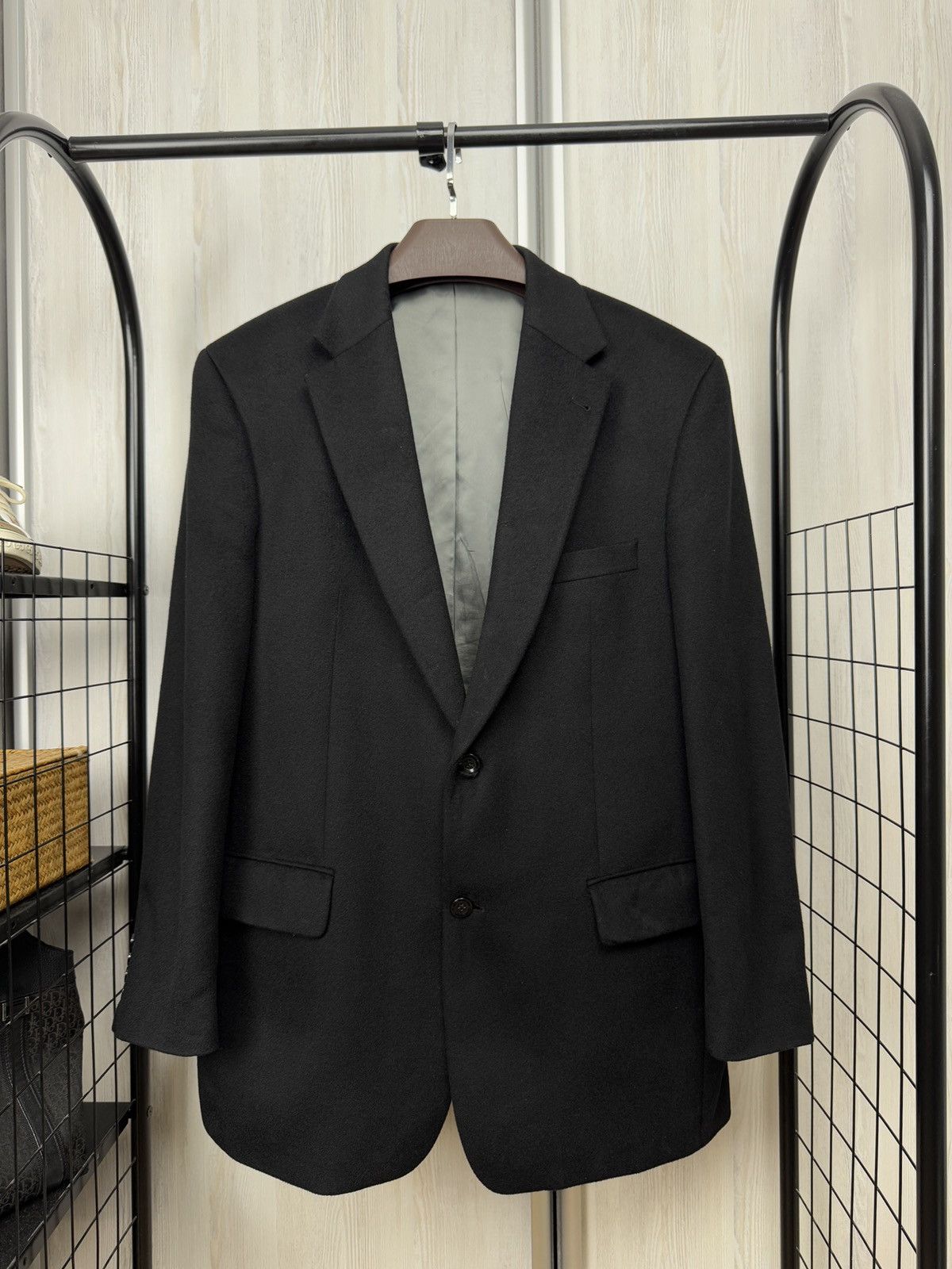 Barutti Mario Barutti black pure cashmere 2 button blazer