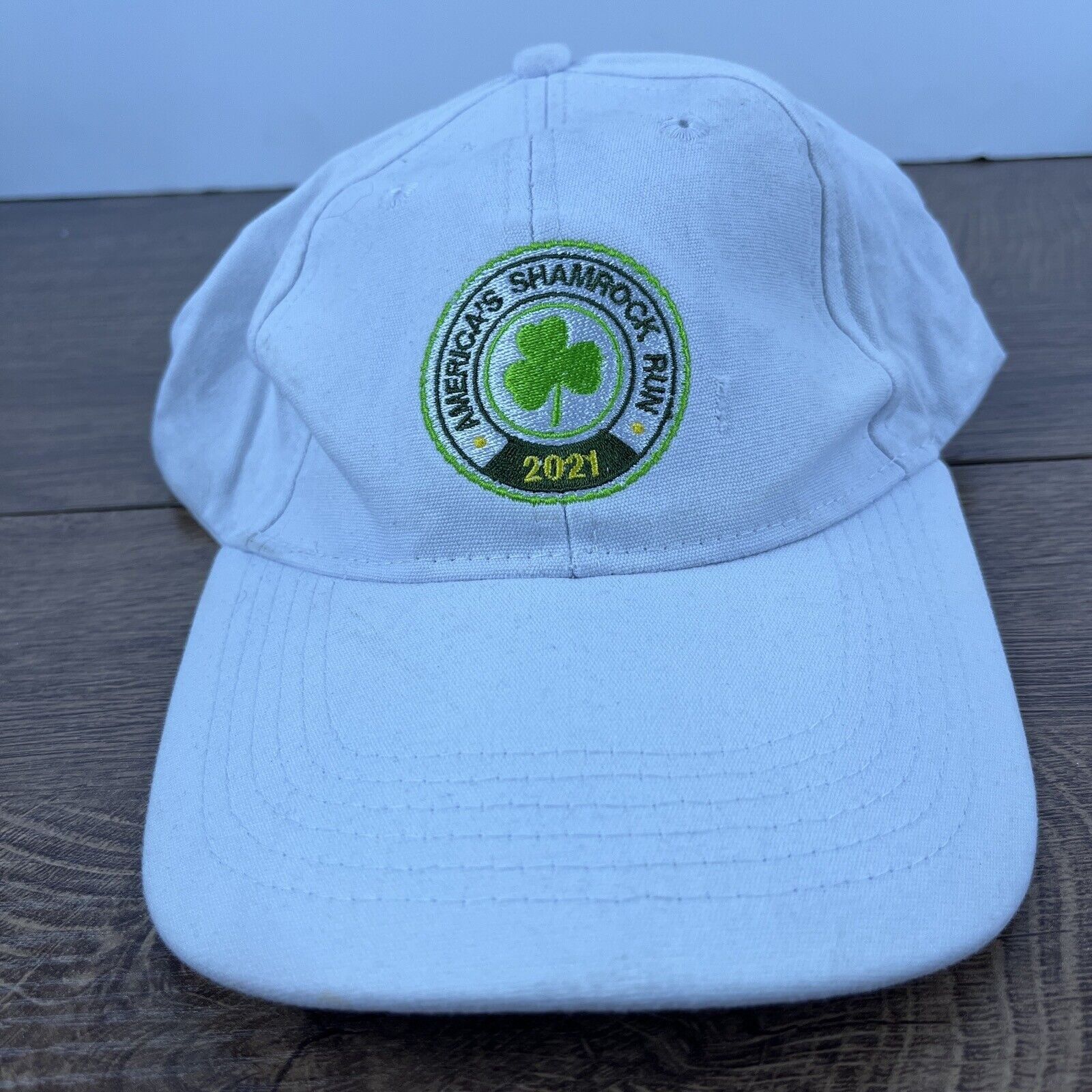 Other America's Shamrock Run Hat 2021 White Hat Adjustable White A Size ONE SIZE - 1 Thumbnail