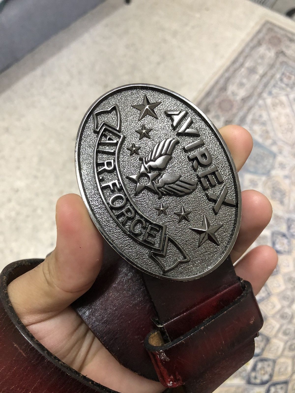 Avirex Vintage Avirex Air Force Leather Belt Size ONE SIZE - 2 Thumbnail