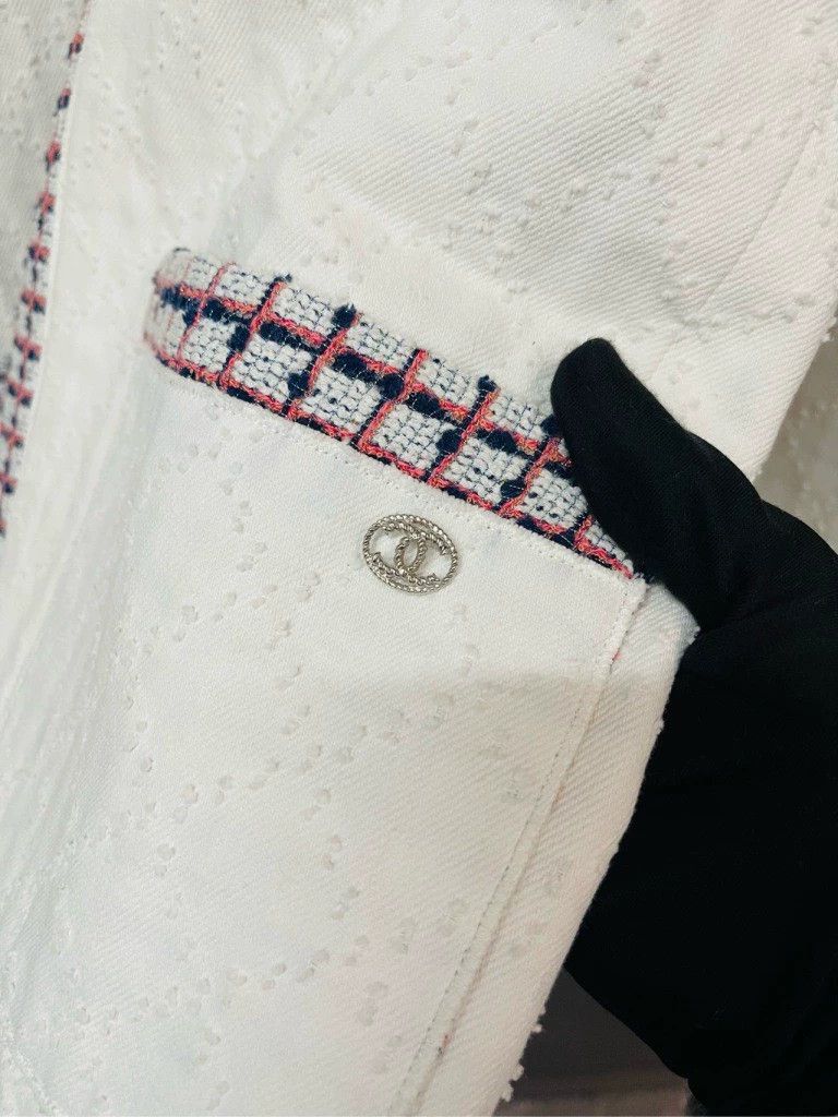 Chanel Chanel Spring and summer preview white tannin jacket 2504-N Size S / US 4 / IT 40 - 5 Thumbnail