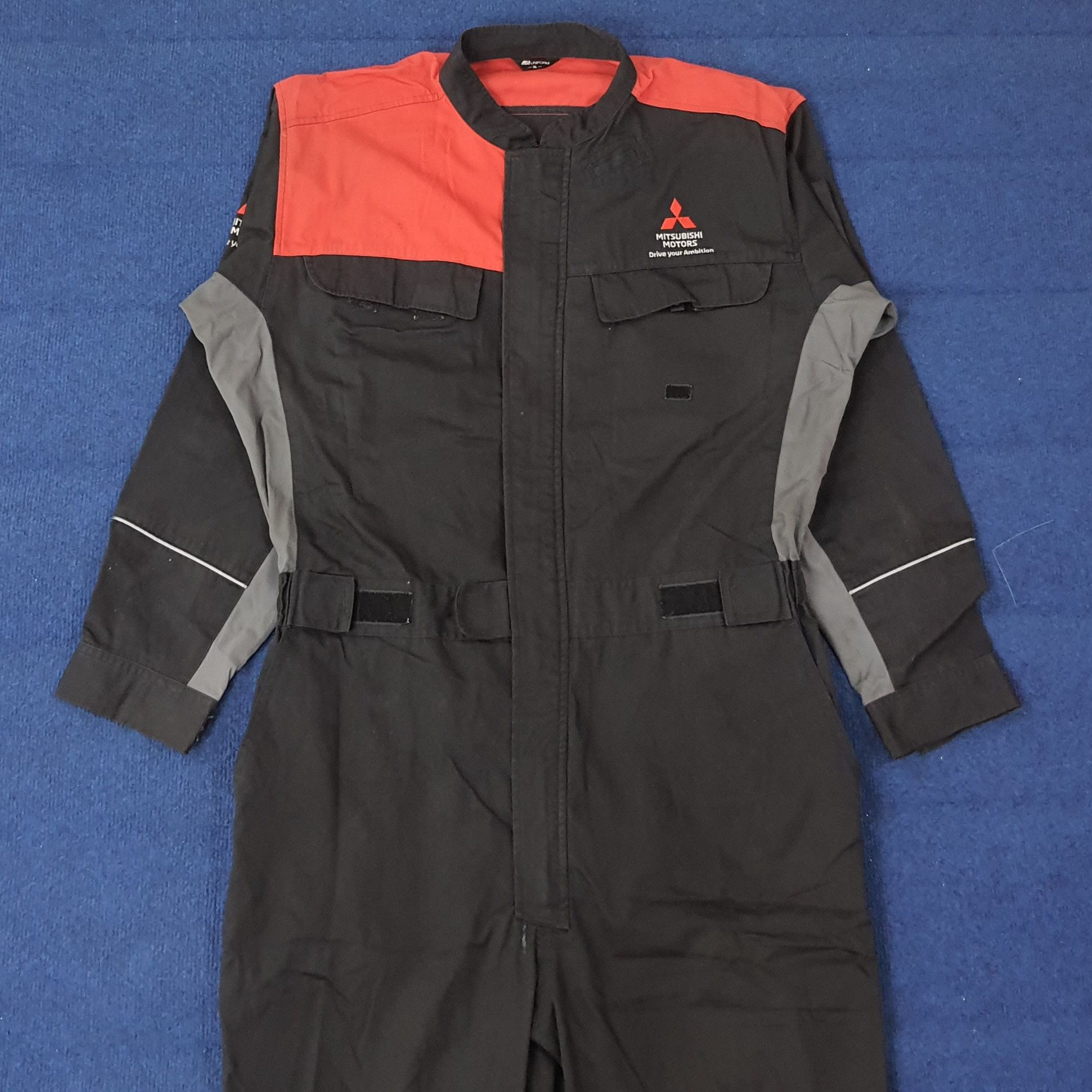 Japanese Brand Vintage Mitsubishi Motor Sports Racing Coverall C257N4 Size US XL / EU 56 / 4 - 3 Thumbnail