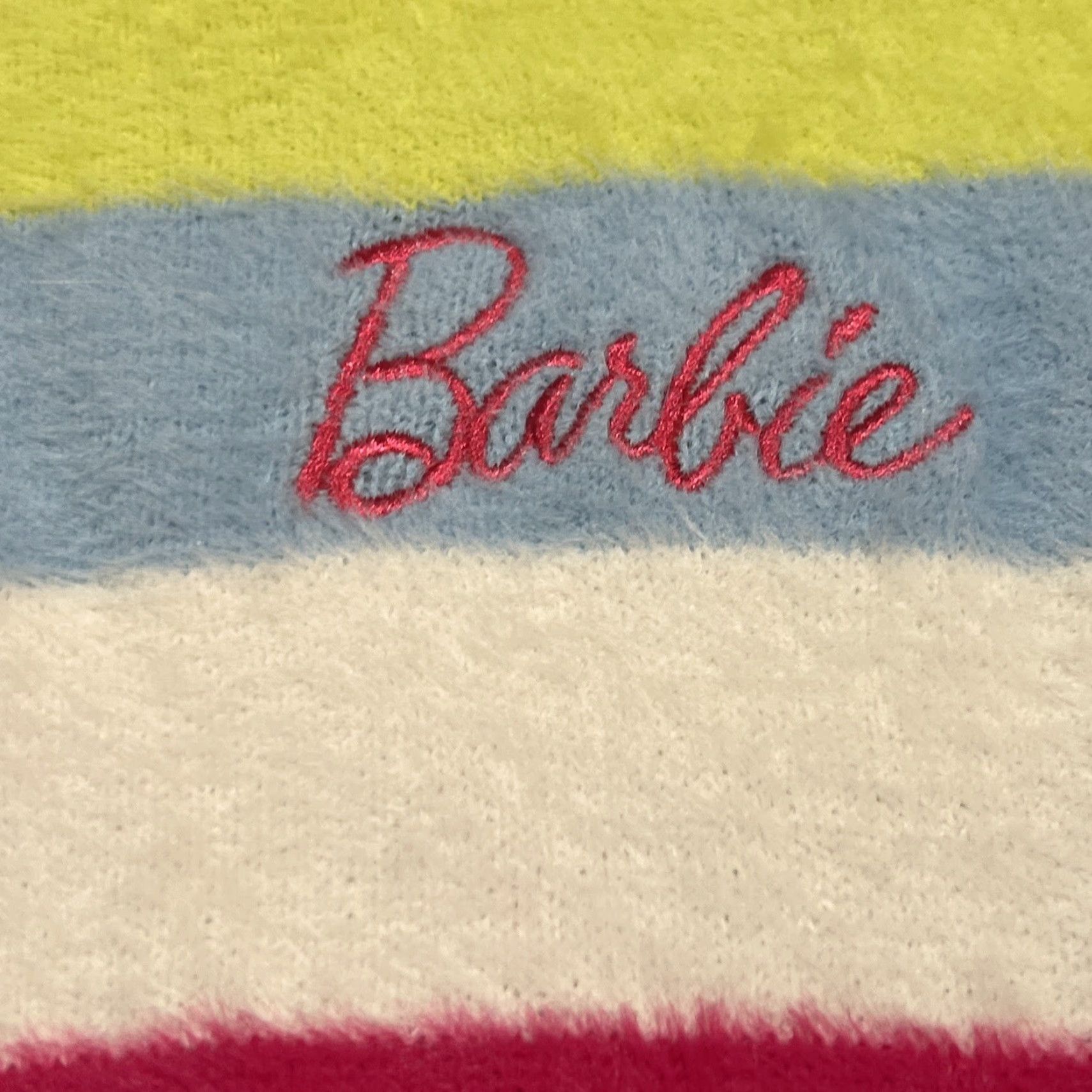 Wrangler WRANGLER BARBIE CROPPED FUZZY RAINBOW SWEATER Women Medium Stripe NWT Size M / US 6-8 / IT 42-44 - 3 Thumbnail