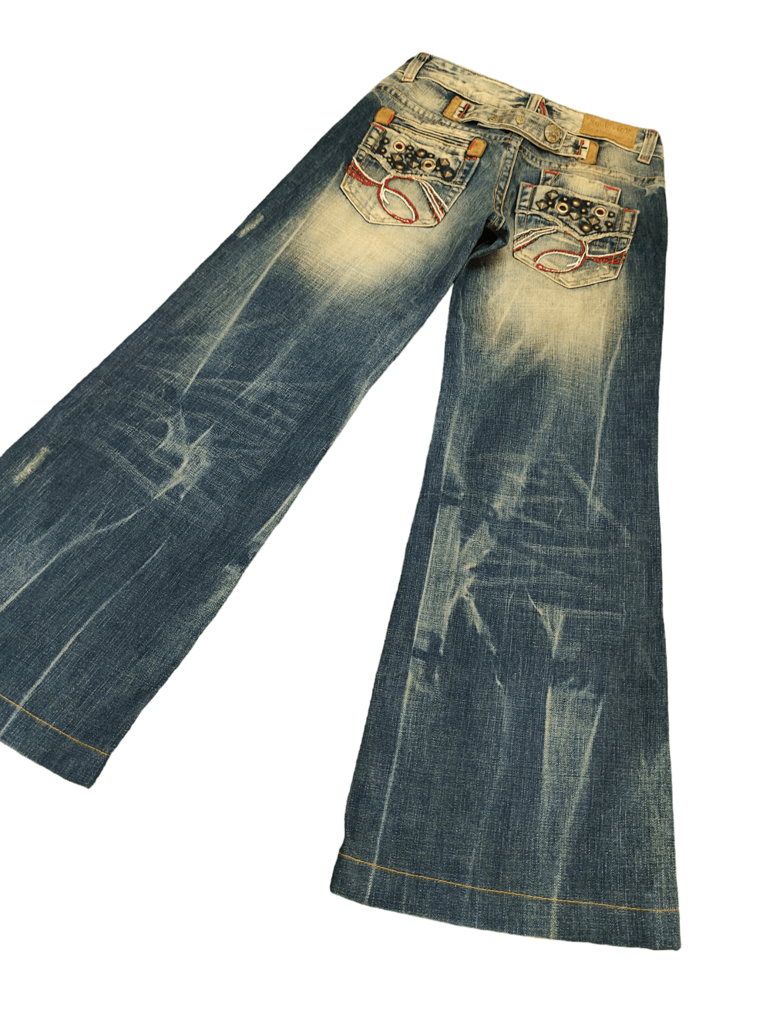 If Six Was Nine Flare Jeans Studio RP Faded Bootcut Low Rise Jpg Style Size US 27 - 1 Thumbnail