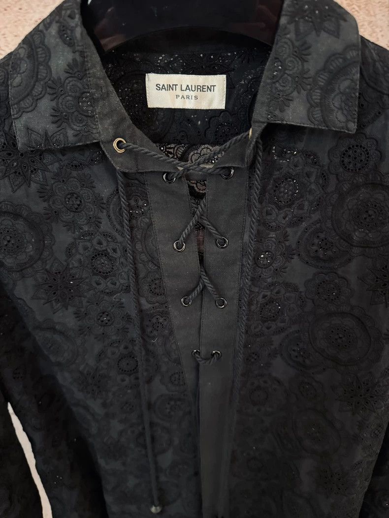 Saint Laurent Paris saint laurent paris size 38 18SS cut-out jacquard shirt 250 Size US M / EU 48-50 / 2 - 3 Thumbnail