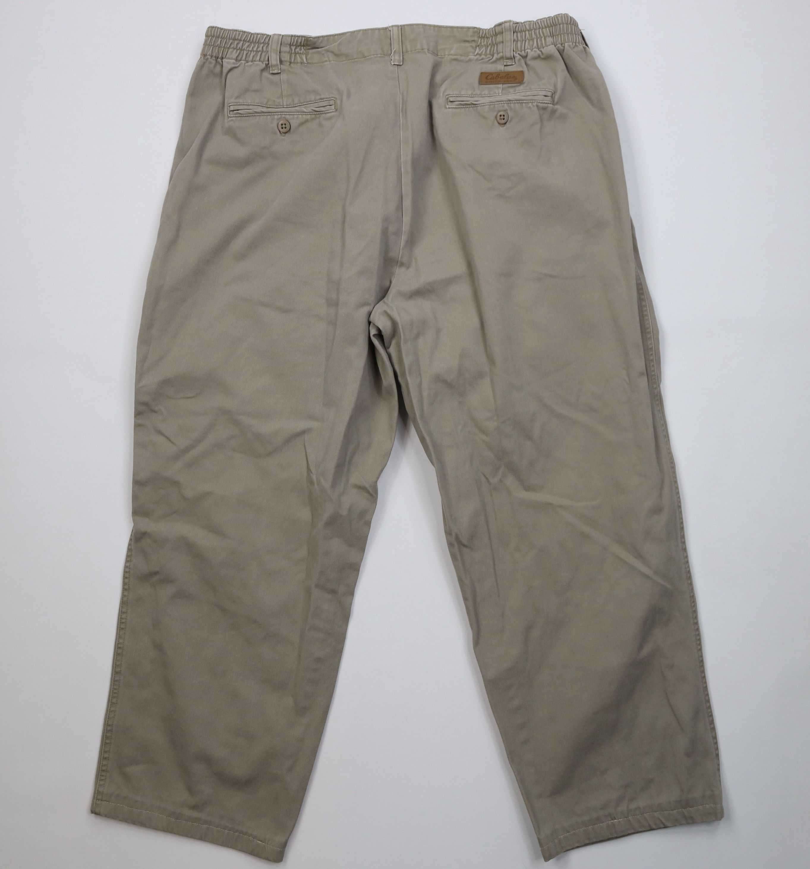 Cabelas Vintage 90s Y2K Cabelas Wide Leg Chino Pants Trousers Beige Size US 40 / EU 56 - 8 Thumbnail