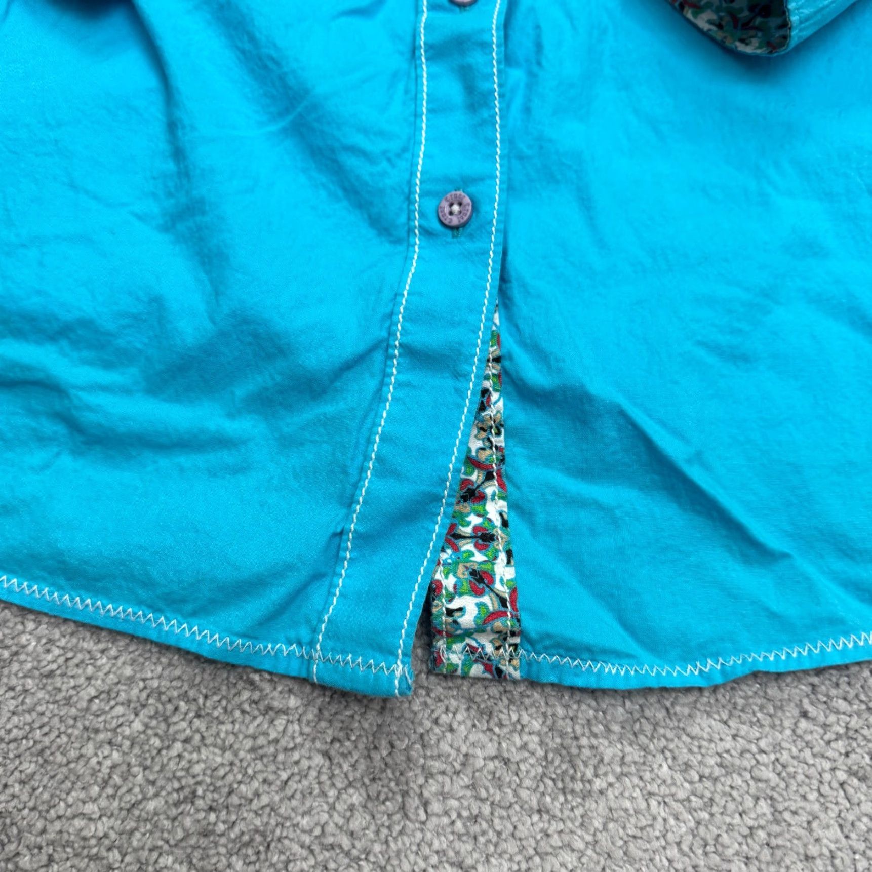 Vintage VINTAGE Cruel Western Button-Up Shirt Womens 3XL Long Sleeve Blue Cotton Casual Fall Spring Summer Size XXL / US 16-18 / IT 52-54 - 6 Thumbnail