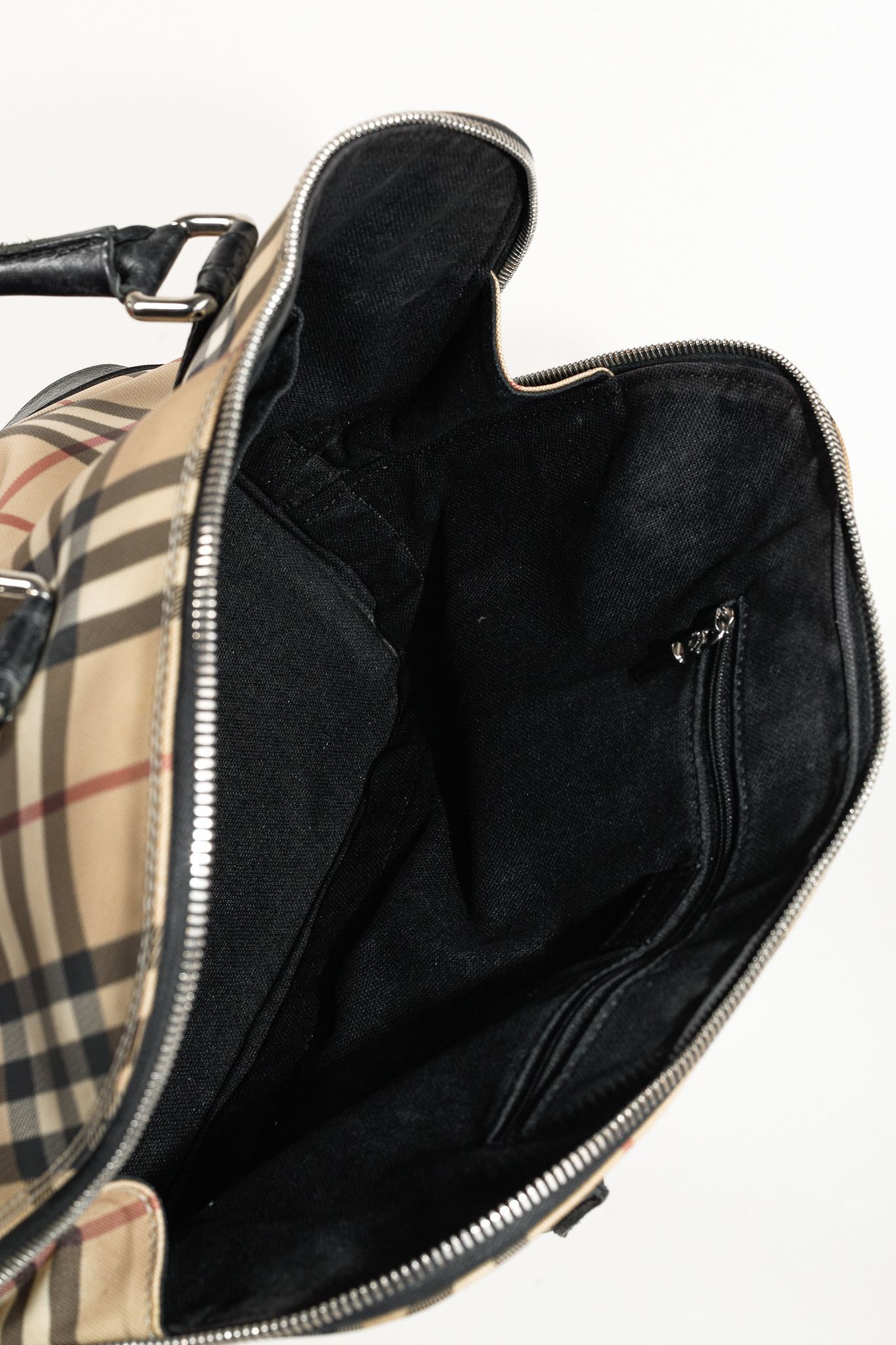 Burberry Burberry House Check Leather-Trim Domed Satchel Size ONE SIZE - 11 Thumbnail