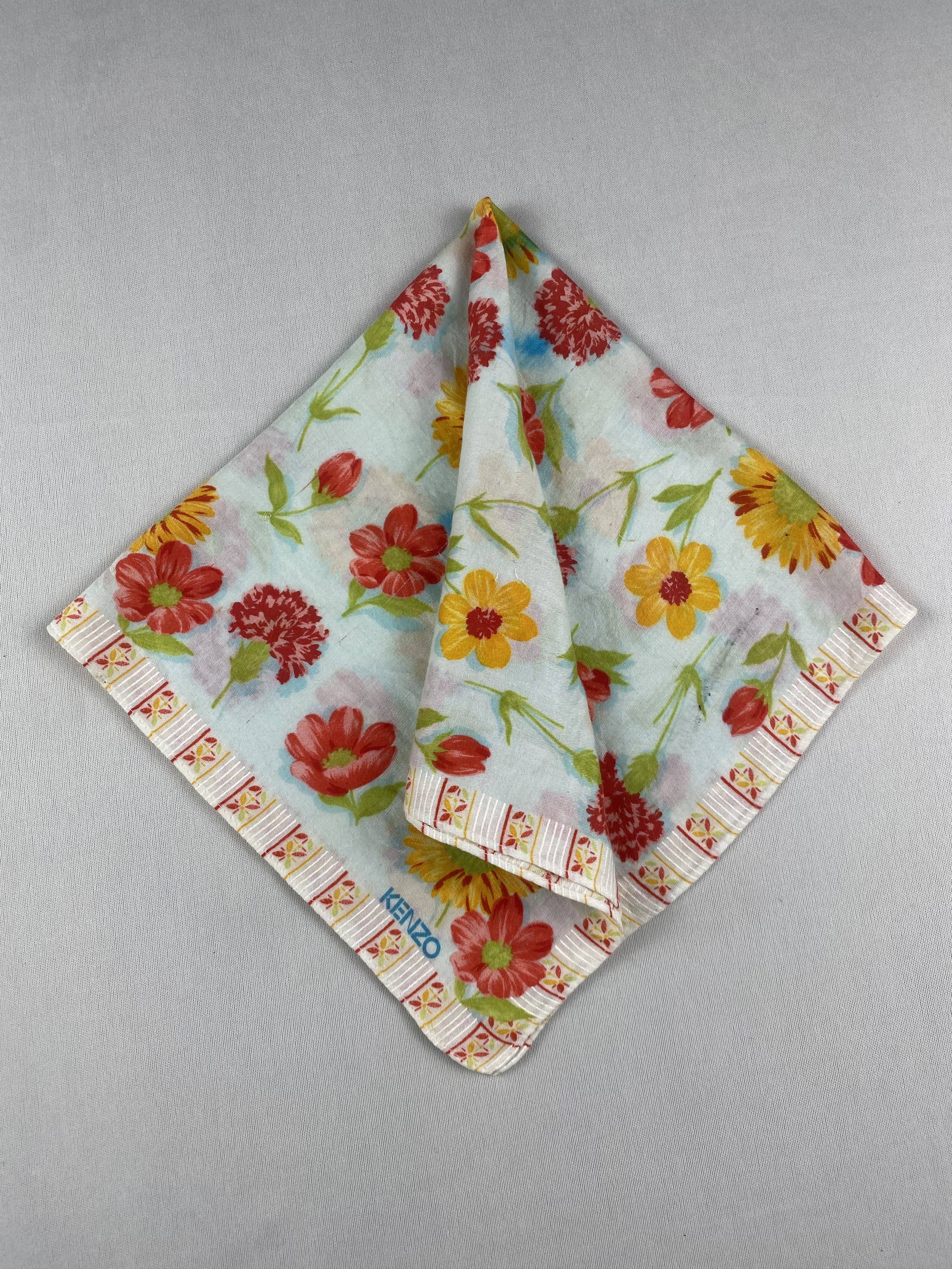 Kenzo Vintage Kenzo Handkerchief Pocket Square Bandana HM0004 Size ONE SIZE - 2 Thumbnail