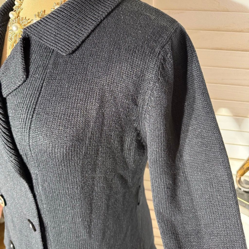 EFFECTOR Vintage 90s Y2K cardigan buttoned down knit black sz XL Size XL / US 12-14 / IT 48-50 - 9 Thumbnail