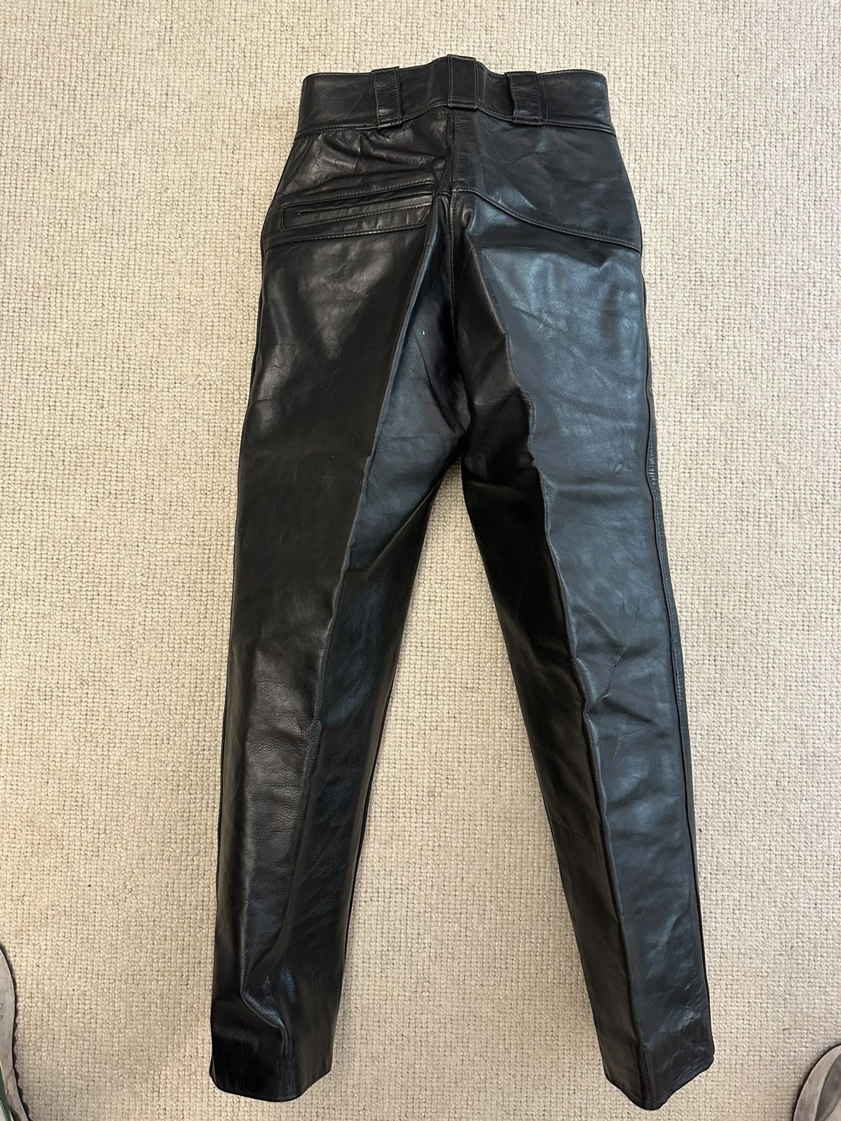 Harley Davidson × Leather × Vintage Vintage 1970s Harley-Davidson Women’s Leather Pants Size 28" / US 6 / IT 42 - 2 Thumbnail