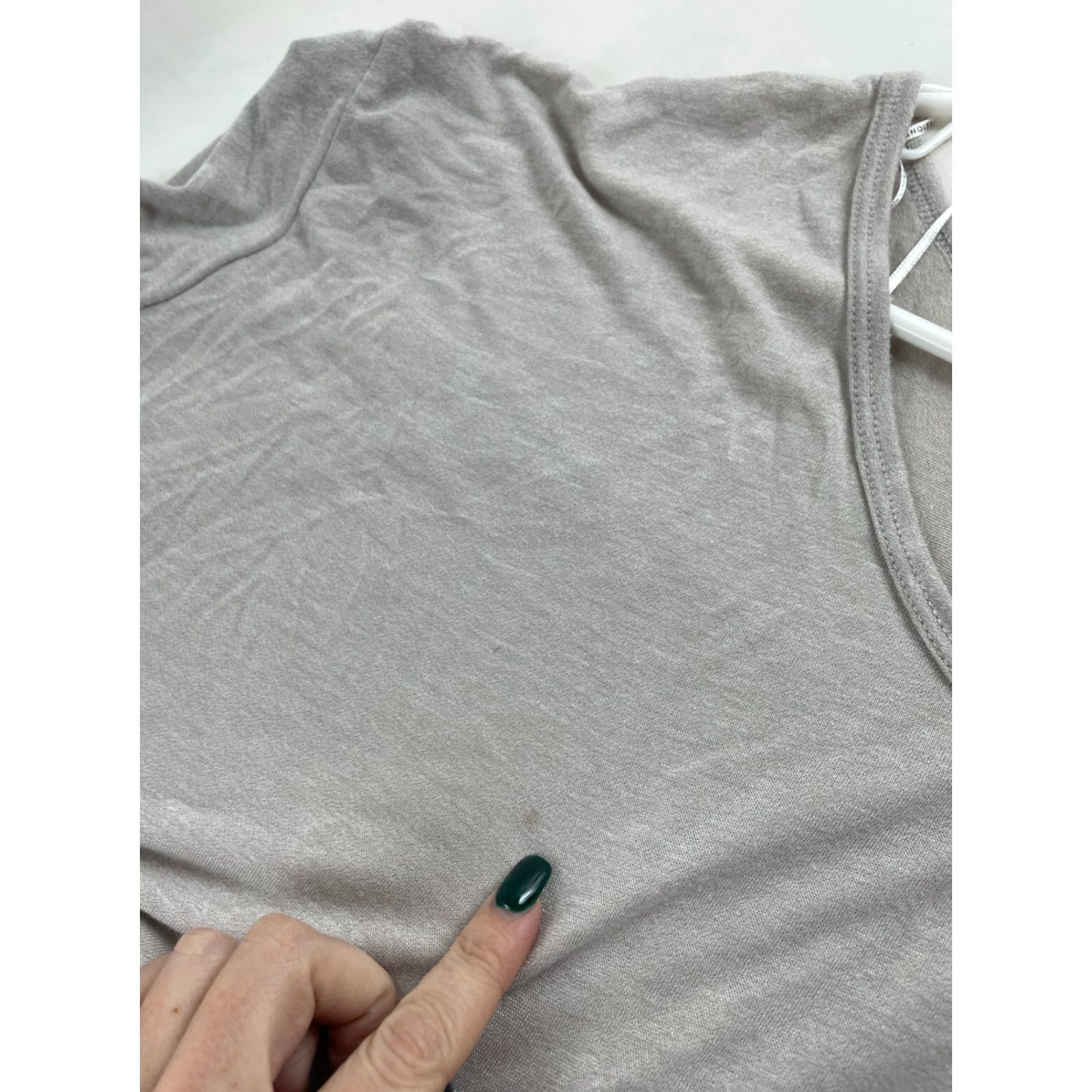 Vintage Pleione T-Shirt Women's XL Gray V-Neck Short Sleeve Tee Size XL / US 12-14 / IT 48-50 - 6 Thumbnail