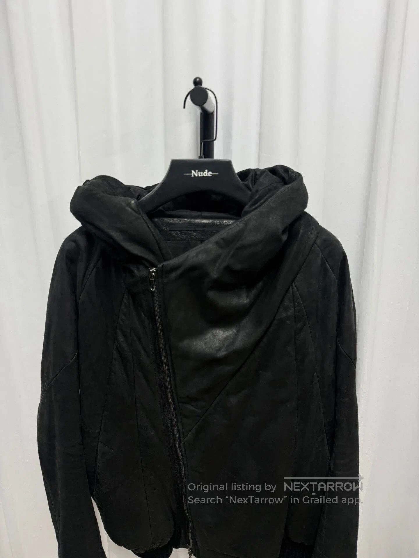 Comme des Garcons Homme Plus Black Leather Hooded Jacket. Size US S / EU 44-46 / 1 - 2 Thumbnail