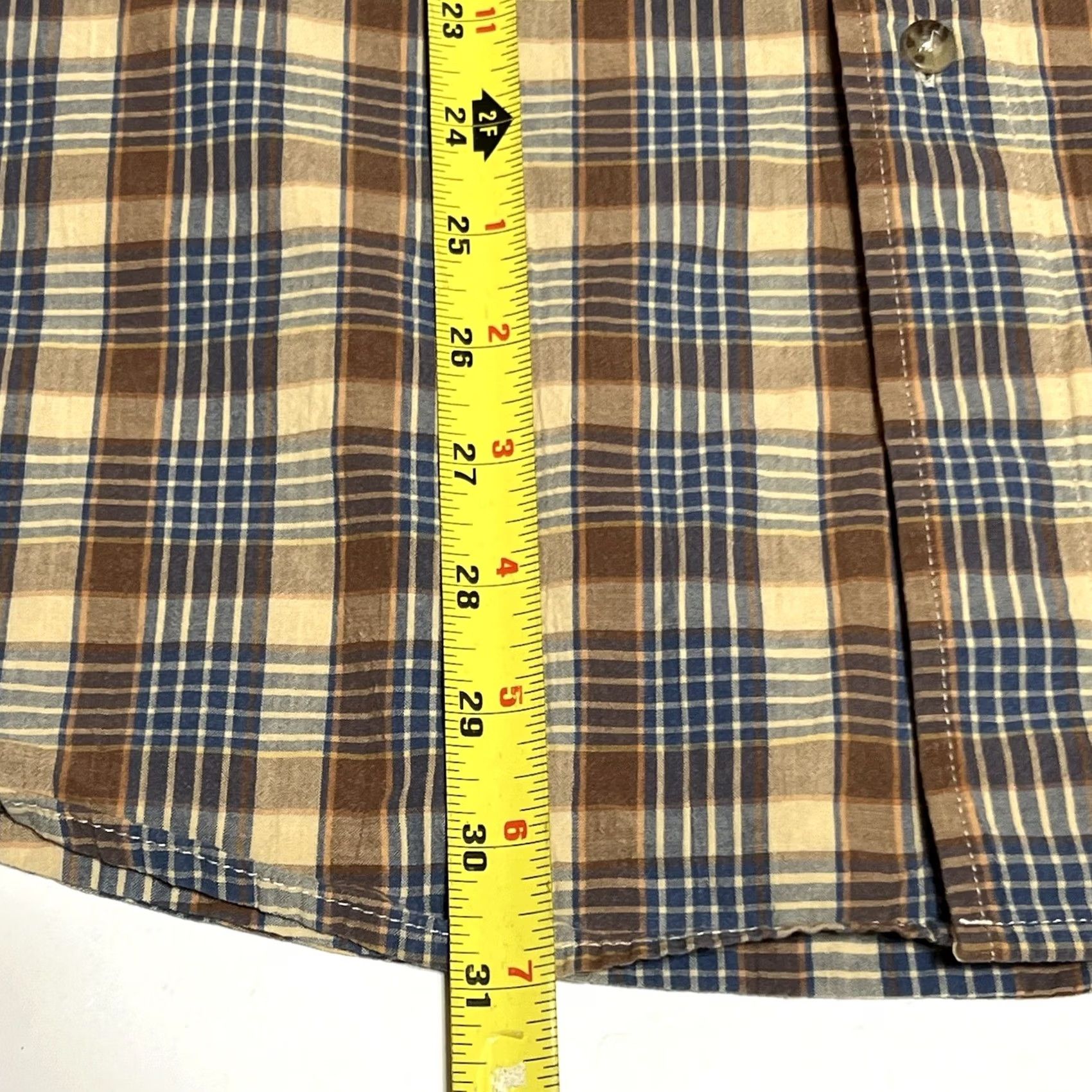 Pendleton Pendleton Santiam Shirt Short Sleeve Button-Up Plaid Brown Blue Mens L Size US L / EU 52-54 / 3 - 5 Thumbnail